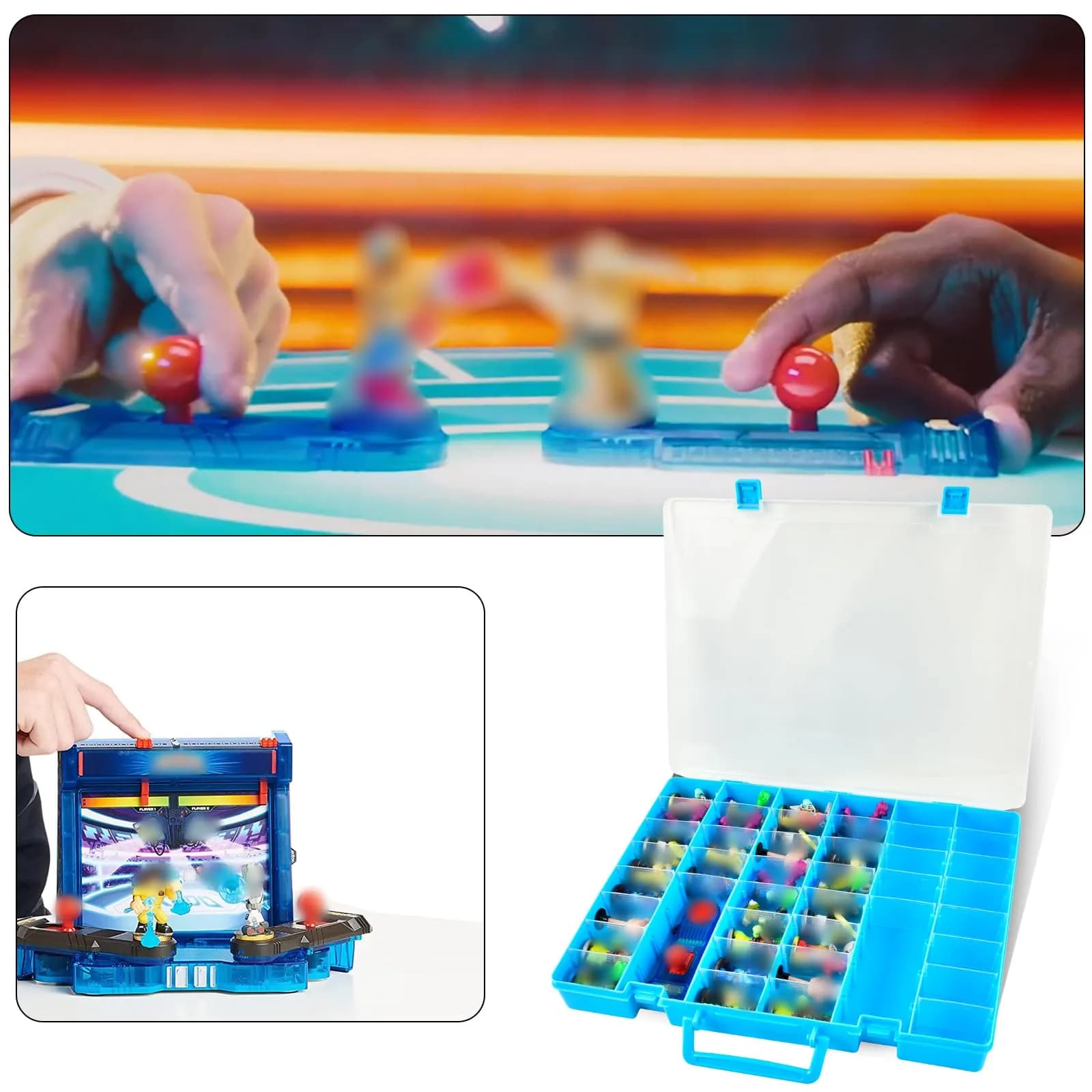Aptbyte Rose Red Display Enclosure | Compatible with Akedo Ultimate Arcade Warriors Starter Pack thumbnail 6