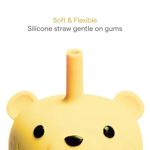 Munchkin Gentle Transition Honey Bear Straw Cup 255ml (9 Ounces) | BPA-Free Silicone for Babies 6+ Months thumbnail 4