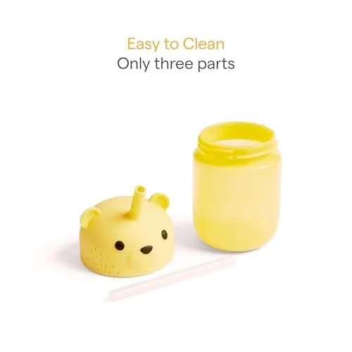 Munchkin Gentle Transition Honey Bear Straw Cup 255ml (9 Ounces) | BPA-Free Silicone for Babies 6+ Months thumbnail 5