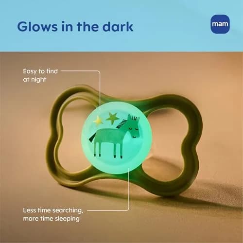 MAM Supreme Baby Pacifier 16+ Mths, 24 Count (24 Count) | Premium Extra Thin Nipple, Glow-in-the-Dark, BPA-Free Silicone thumbnail 3