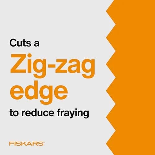Fiskars 8" Orange-Handled Pinking Shears for Fabric Cutting & Sewing (Pack of 12) | Zigzag Edge, Stainless Steel Blades thumbnail 3