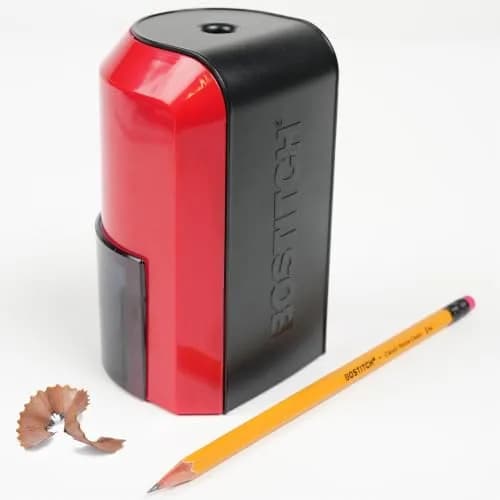 Bostitch Vertical Electric Pencil Sharpener, Standard & Jumbo, Red | Heavy-Duty Motor & 4X Longer Cutter Life thumbnail 1