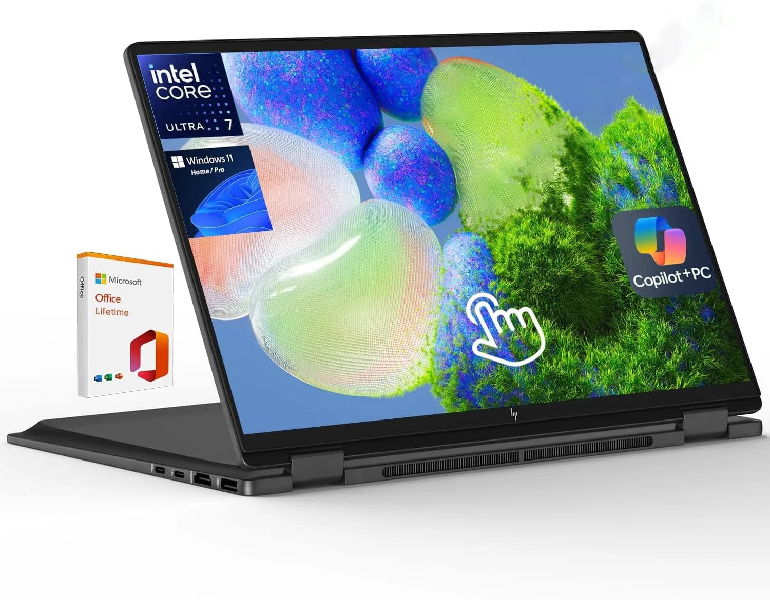 HP OmniBook X Flip 2-in-1 16" 2K Touchscreen Laptop,Intel Ultra 7,Arc 140V | 16GB RAM, 1TB SSD, Windows 11 Pro - main product image