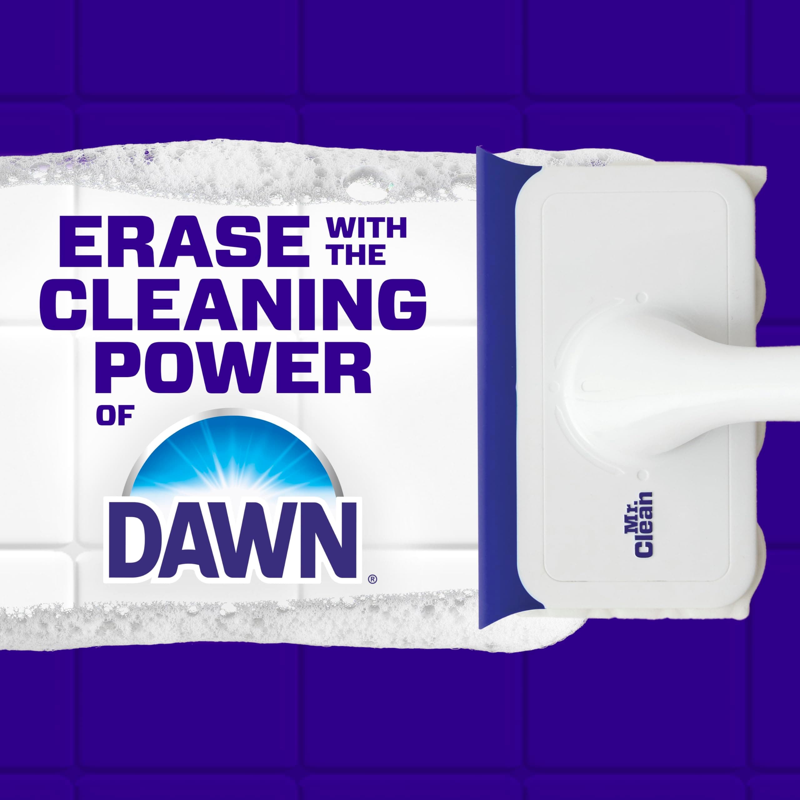 Mr. Clean Magic Eraser Shower & Tub Scrubber Starter Kit - 1 Device with 2 Lemon Foaming & Extra Durable Refills - view 7
