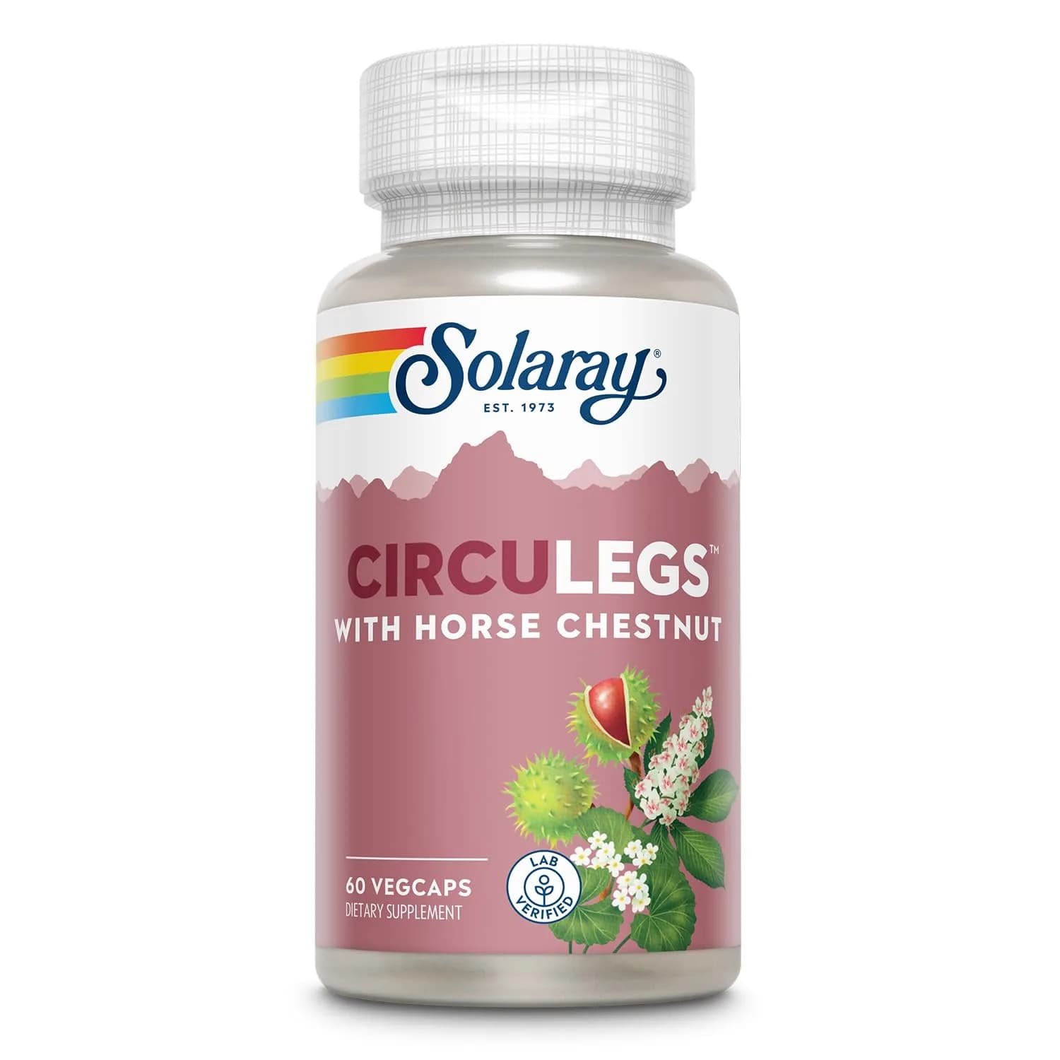 SOLARAY Circulegs 60 VegCaps | Horse Chestnut & Vitamin C for Circulatory Wellness