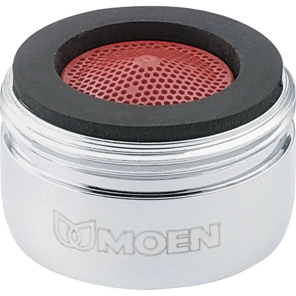 Moen 3919 Kitchen Faucet Aerator 2.2 GPM Male Thread 15/16"-27 1.25 cm (0.5 in) | Water Saving Chrome Finish - main product image