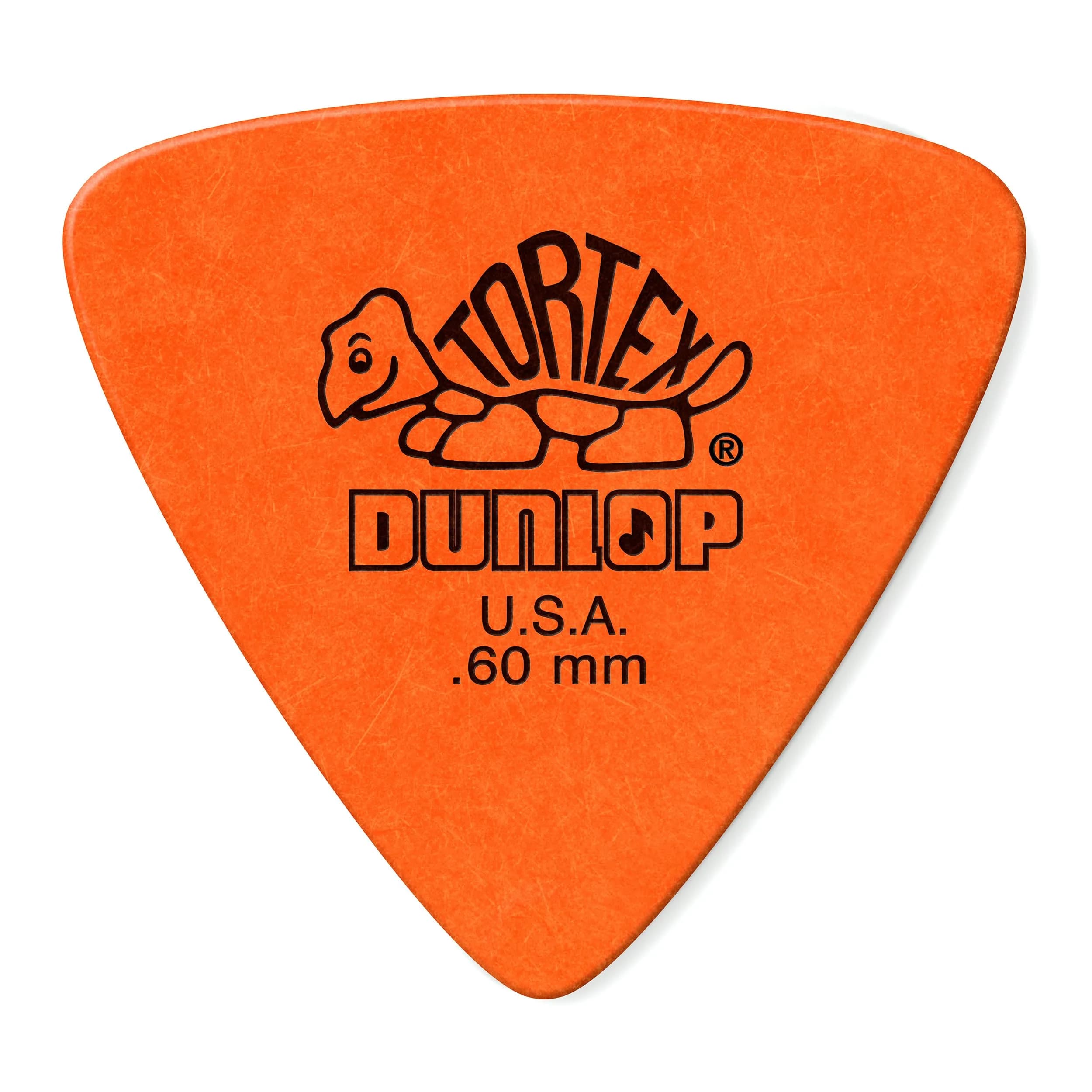 Jim Dunlop Tortex Triangle Pick 0.60mm | Orange, 72 Pack, Guitar & Bass Accessory