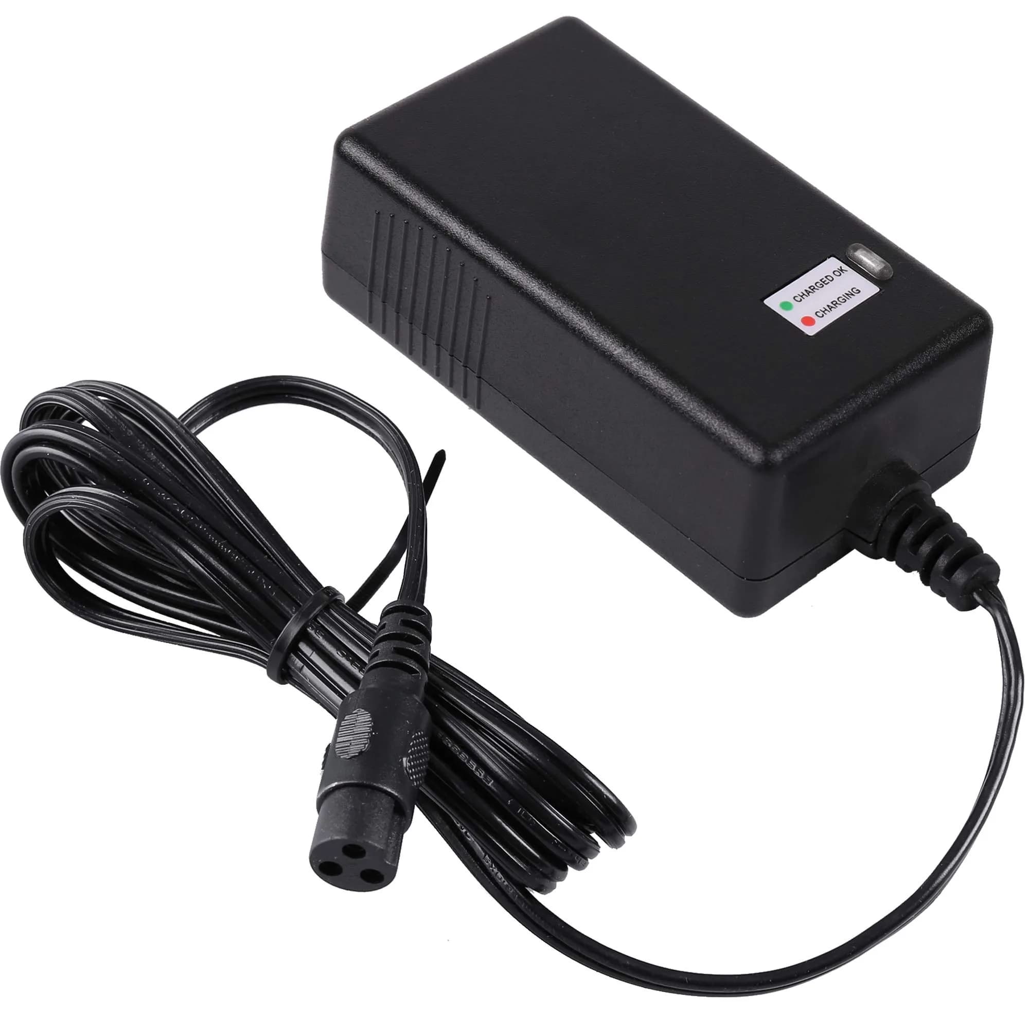 LotFancy 24V 1.5A Electric Scooter Charger | UL Listed, 3-Prong Inline Connector - main product image