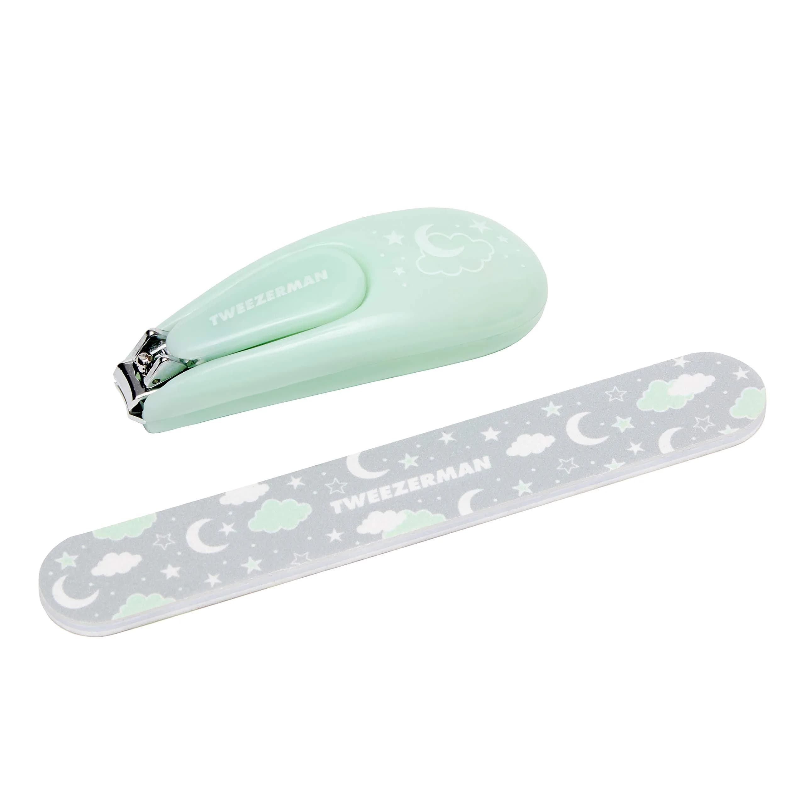 Tweezerman Baby Nail Clipper with Bear File, Green, 1 EA | Safe & Gentle for Tiny Fingers - main product image