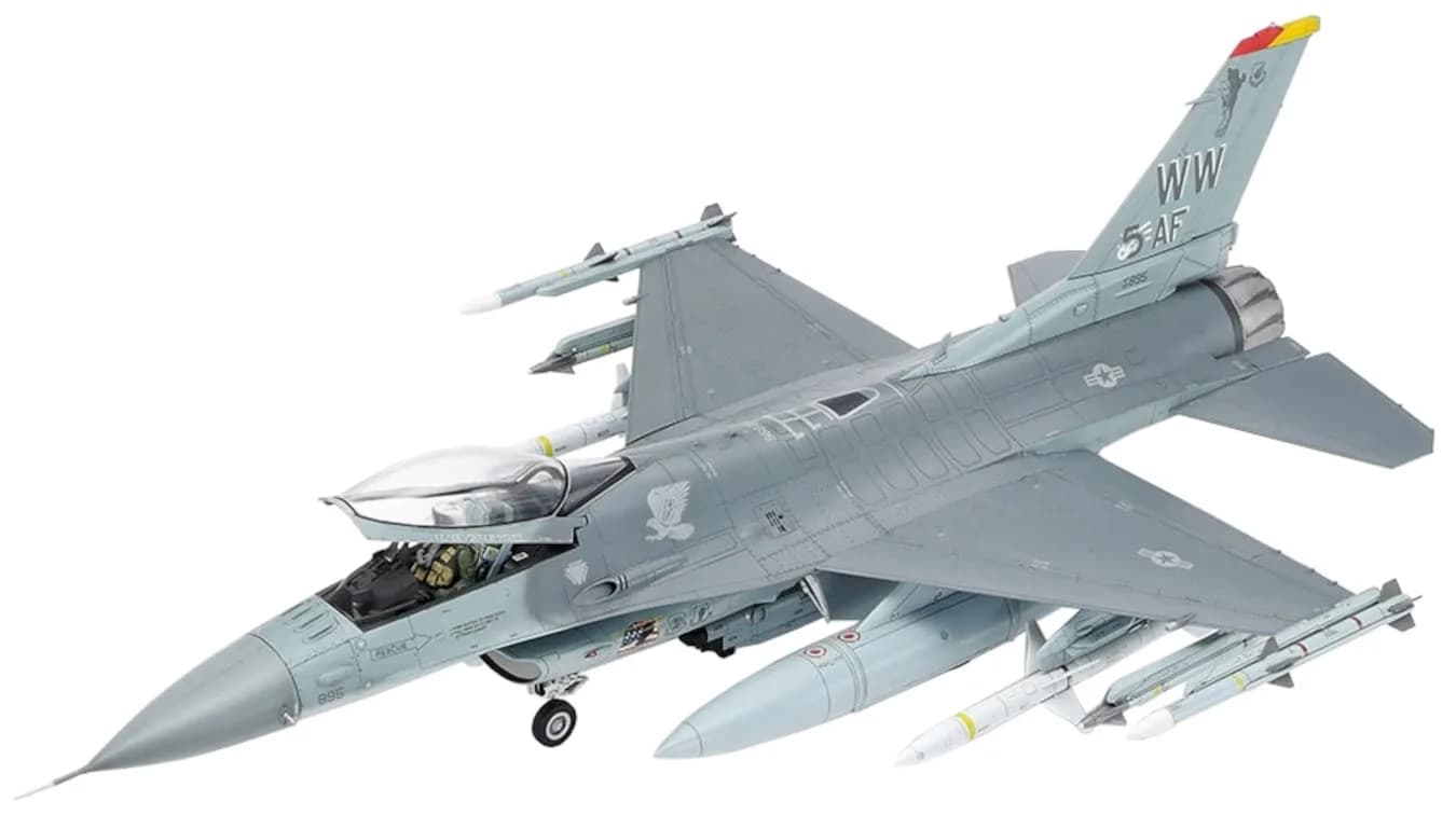 Tamiya 61098 1/48 Lockheed Martin F-16CJ Plastic Model Airplane Kit | Accurate USAF Fighter-Bomber - main product image