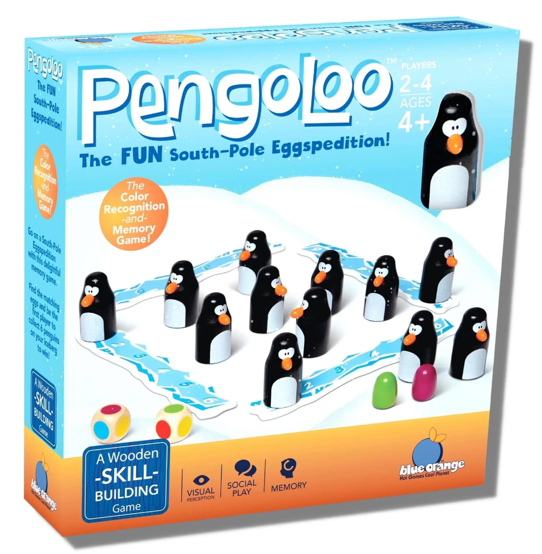 Blue Orange Pengoloo Wooden Tabletop Strategy & Memory Game for Kids Ages 4+ | Award Winner - main product image