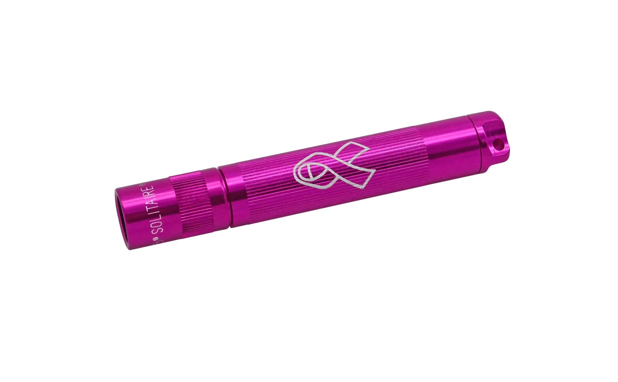 Maglite Solitaire Incandescent Pink Flashlight 10.16 cm (4 in) | National Breast Cancer Foundation Edition - main product image