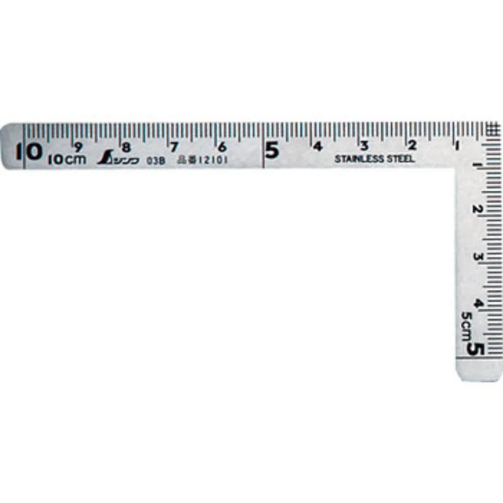 Shinwa Sokutei Curb Scale, Small, 10cm (3.9") Stainless Steel Ruler | Precision Measuring Tool - main product image