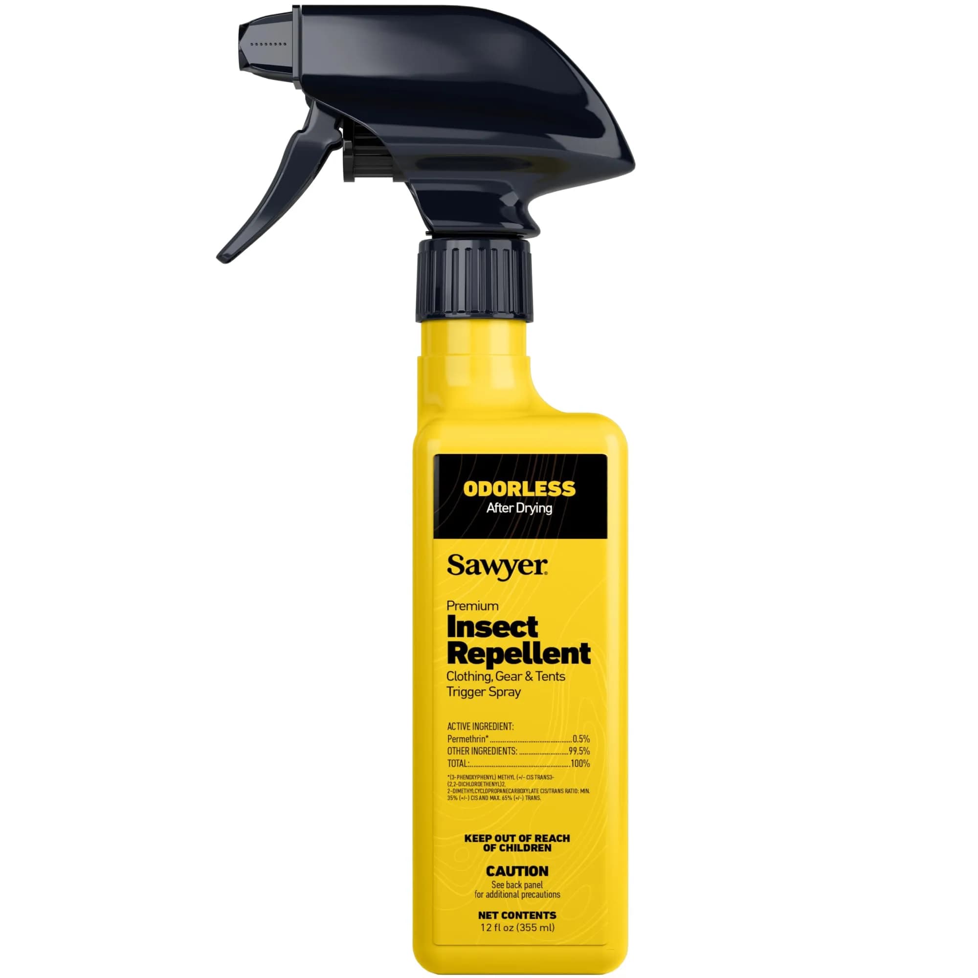 Sawyer Products Premium Permethrin Clothing Insect Repellent Trigger Spray 355ml (12 Fl Oz) | EPA Registered Repels Ticks & Mosquitoes - main product image