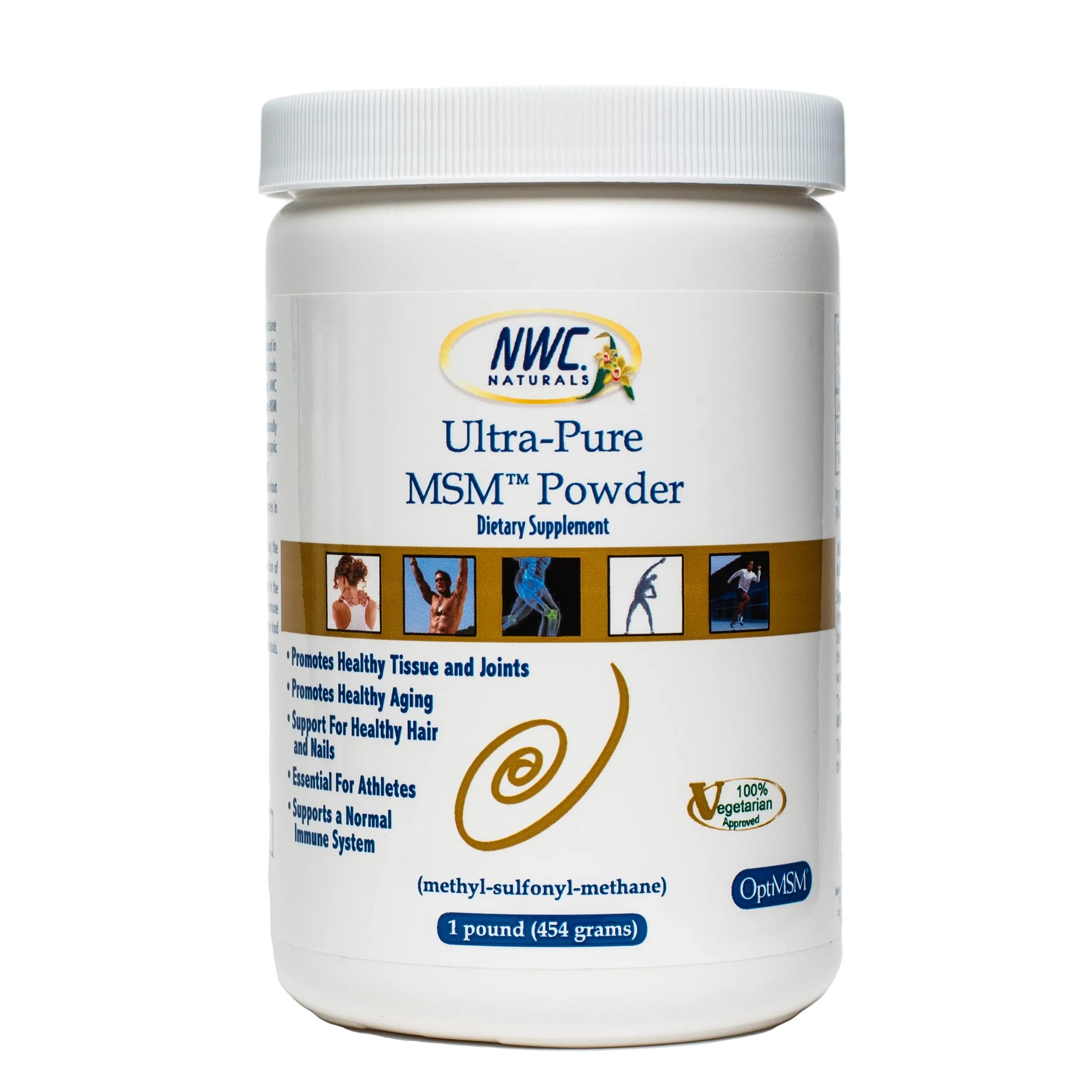 NWC Naturals Ultra-Pure MSM Powder 16 oz | Supports Joint & Mobility in Pets - main product image