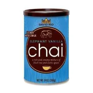 David Rio Elephant Vanilla Chai Tea, 14-Ounce Cans (Pack of 3) | Rich Vanilla & Masala Spice Blend - main product image