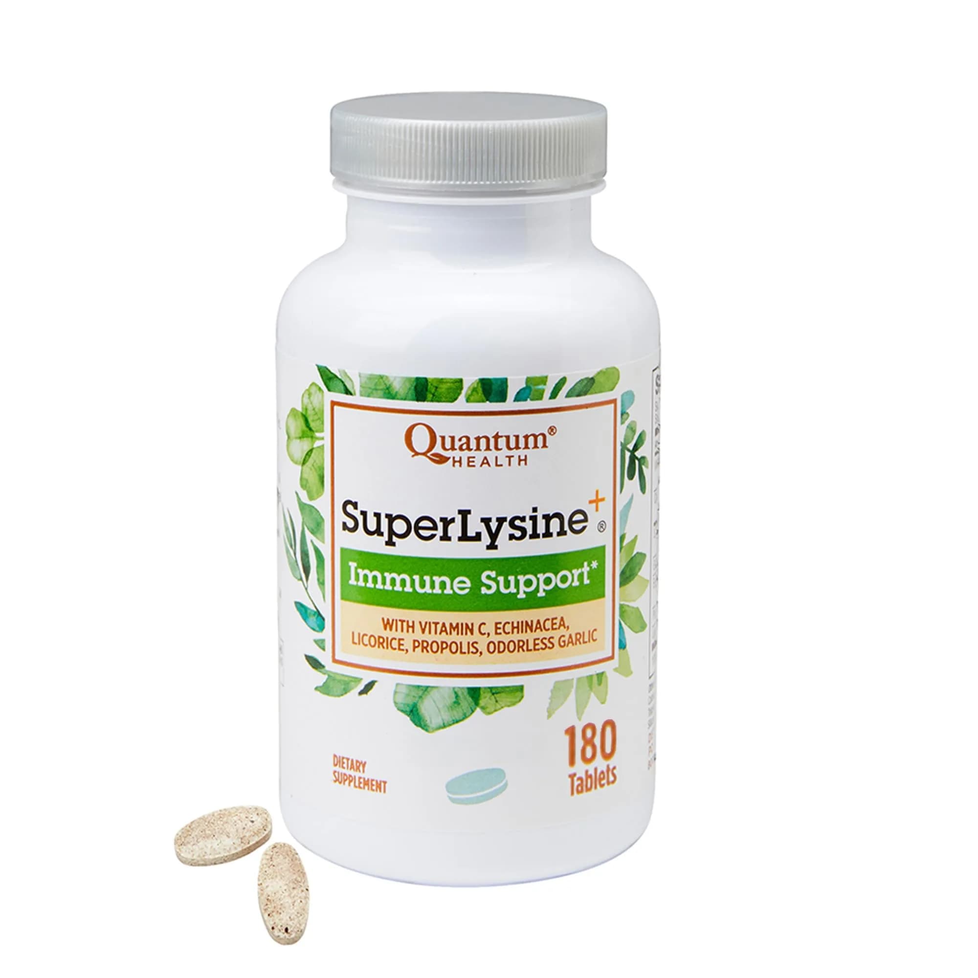 Quantum SuperLysine+ 1500mg L-lysine Immune Support 180 Tablets | Supports Healthy Lips & Immune System - main product image