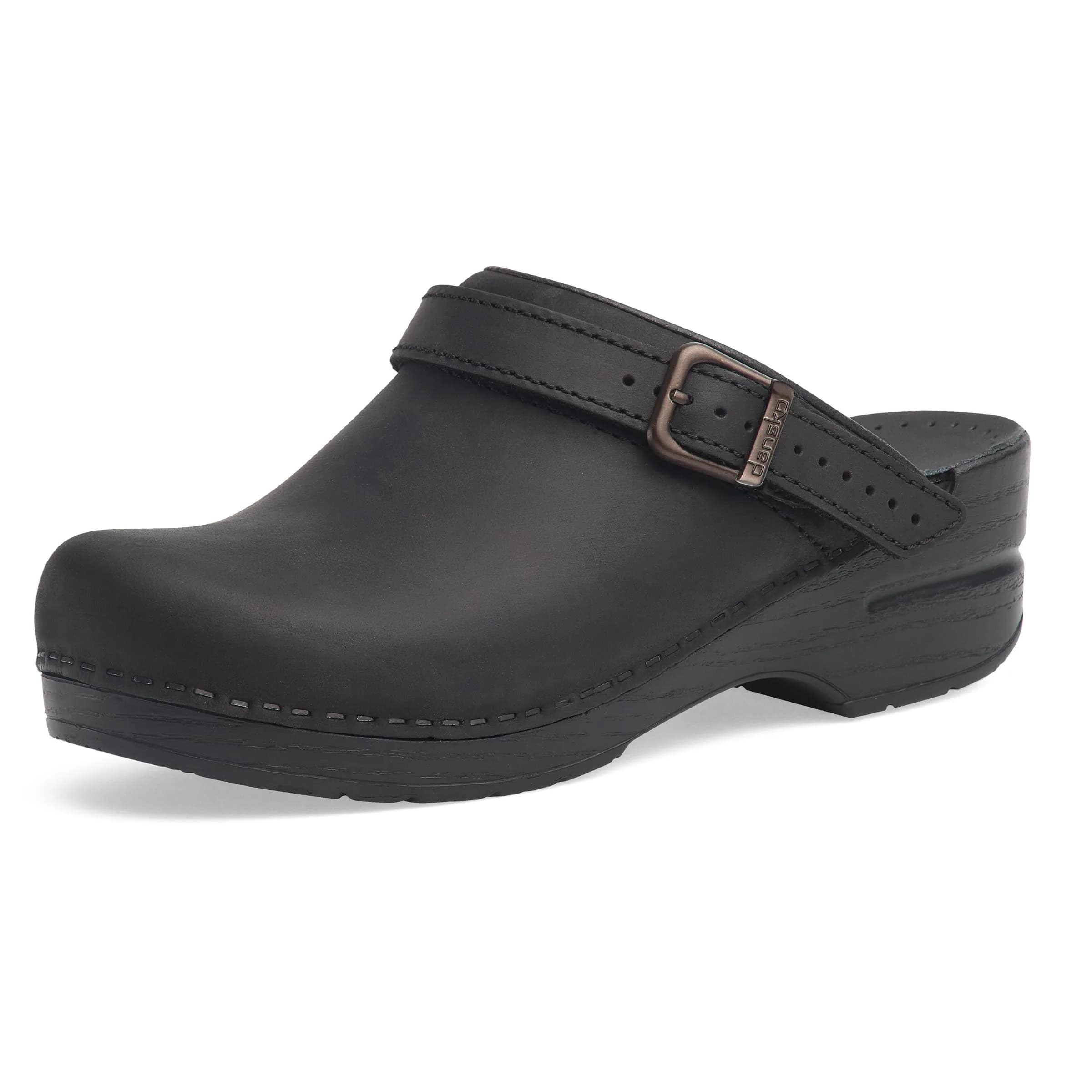 Dansko Ingrid Sling Back Mule Clog for Women - Anti-Fatigue Rocker bottom promotes Forward Foot Motion - Premium Leather Uppers for Long-Lasting Wear Black 4.5-5 M US - main product image