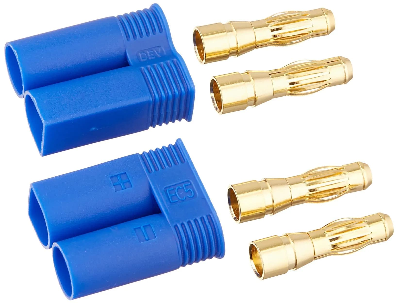 E-flite EC5 Device Connector 2 EFLAEC501 5mm | High Current 120A+ Connector for RC Power Applications - main product image