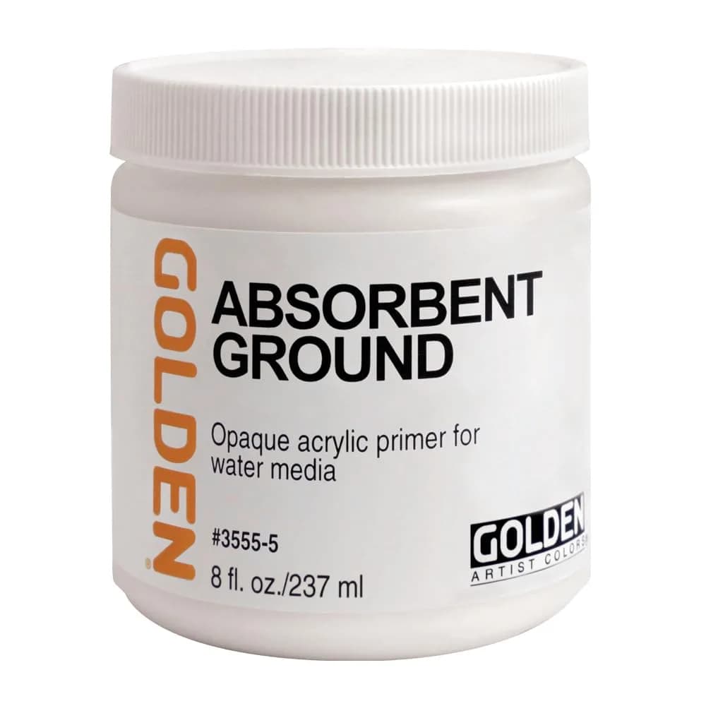 GOLDEN Absorbent Ground, 8 fl. oz. Jar | Porous Acrylic Medium for Artists - main product image