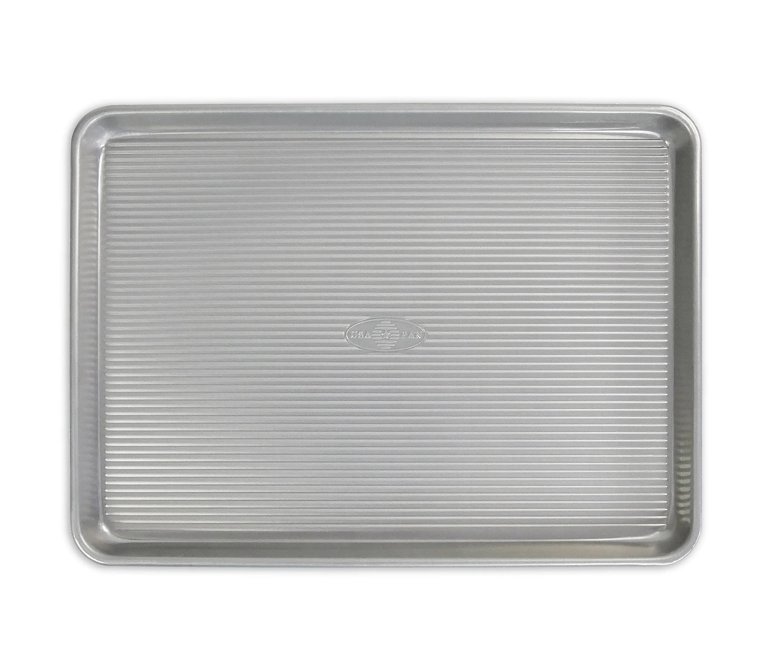 USA Pan Bakeware Nonstick Half Sheet Pan, 17.25 x 12.25 x 1 inches | Heavy Duty Aluminized Steel - main product image