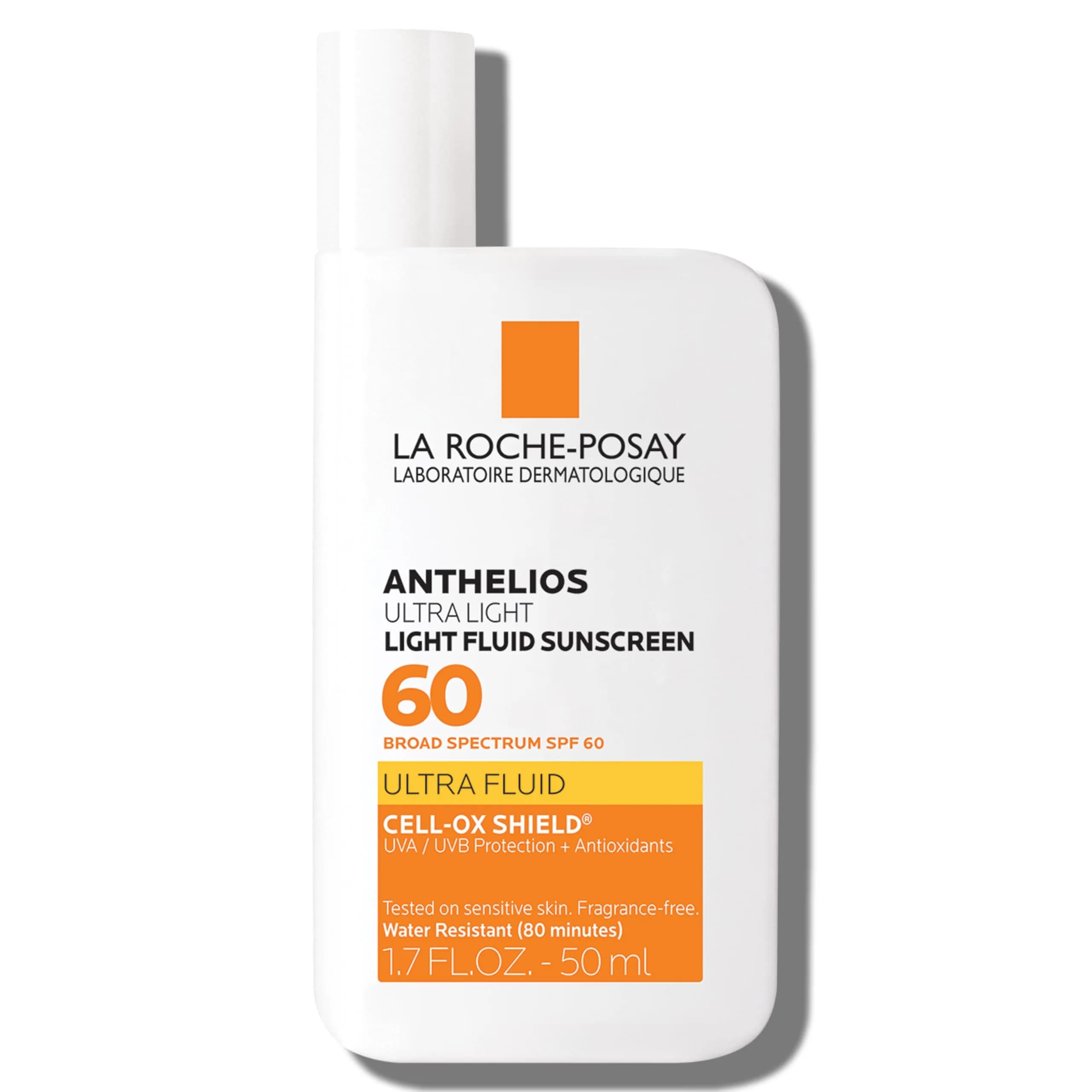 La Roche-Posay Anthelios Ultra Light Fluid Sunscreen SPF 60 50ml (1.7 Fl Oz) | Broad Spectrum UVA/UVB Protection - main product image