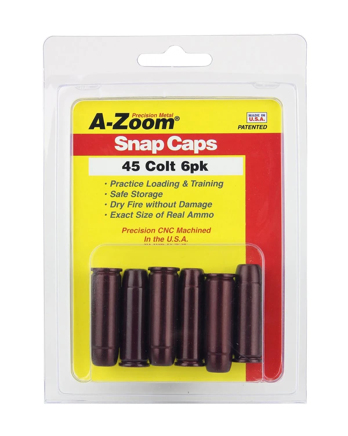 Lyman A-Zoom 45 Colt Precision Snap Caps 6 Pack | Safe Dry Fire Practice