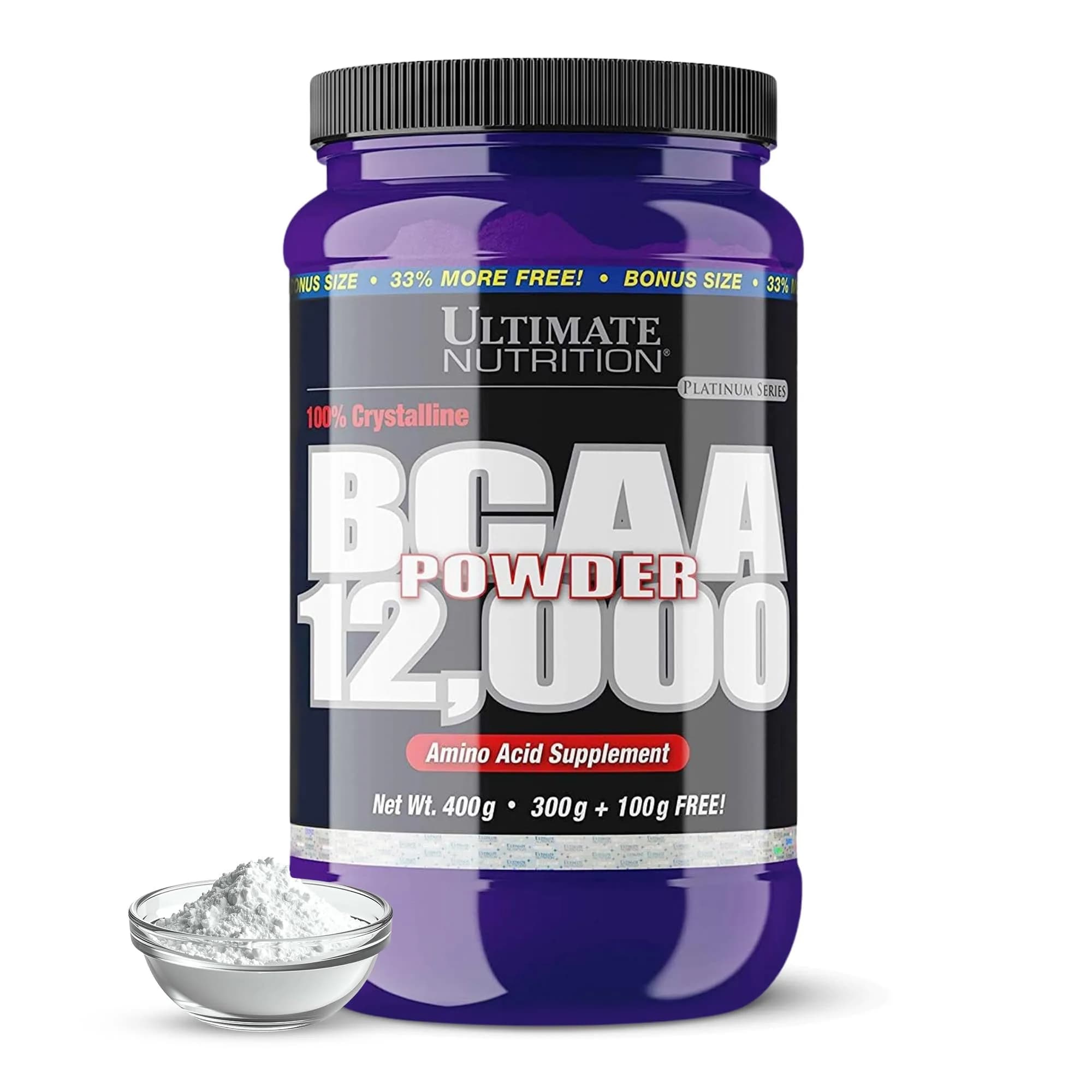 Ultimate Nutrition BCAA Powder 12000 Unflavored | 6g Amino Acids for Muscle Recovery & Endurance - main product image