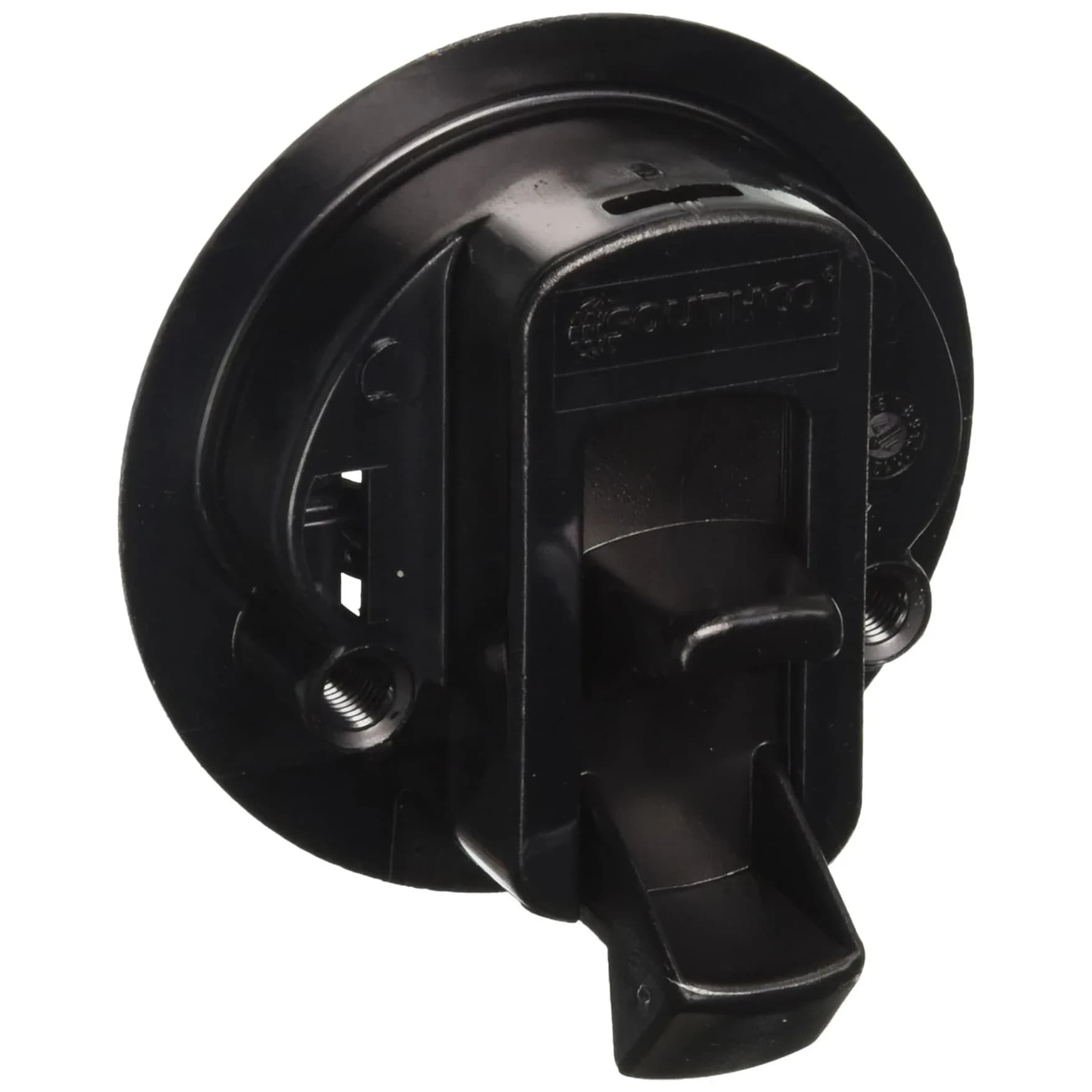 Southco M1-63 Flush Pull Latch Non-Locking Black Polycarbonate with Stainless Steel Hardware | Panel Thickness 0.475-0.675 Inches - main product image