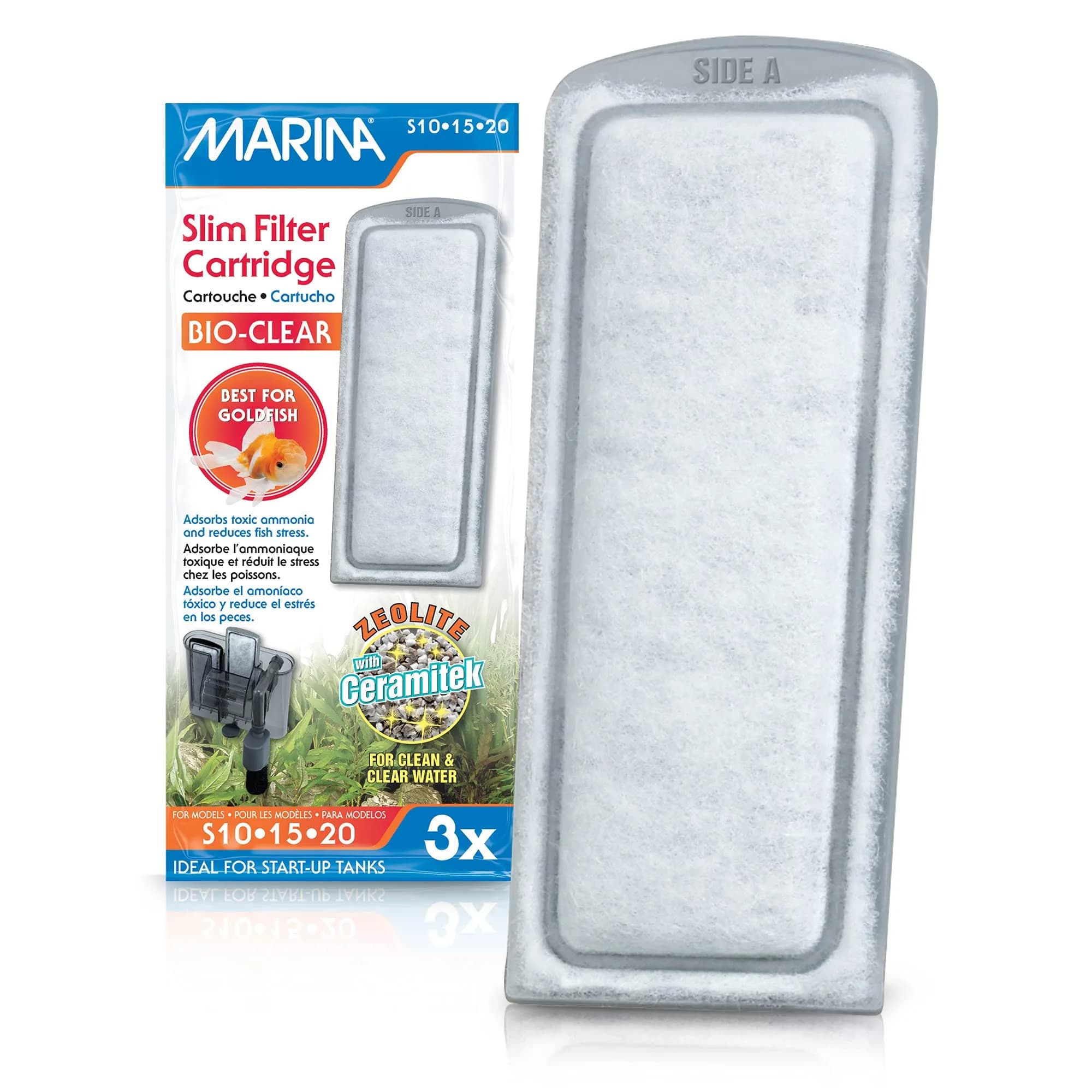 Marina Bio-Clear Ceramic Cartridge 3 Pack | Ideal for Goldfish & Aquarium Filtration - main product image