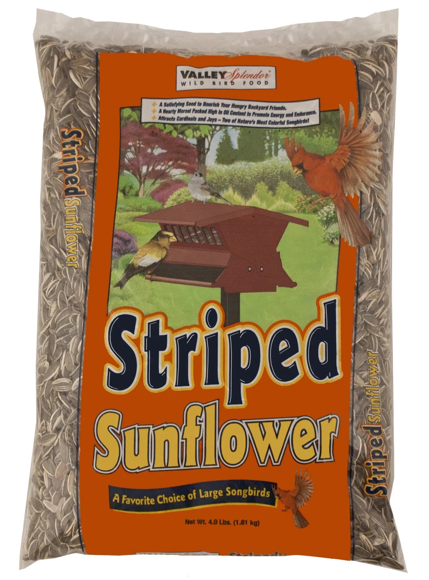Red River Commodities Valley Splendor Stripe Sunflower Seed, 4 lbs | Bird Food with Good Oil Content - main product image