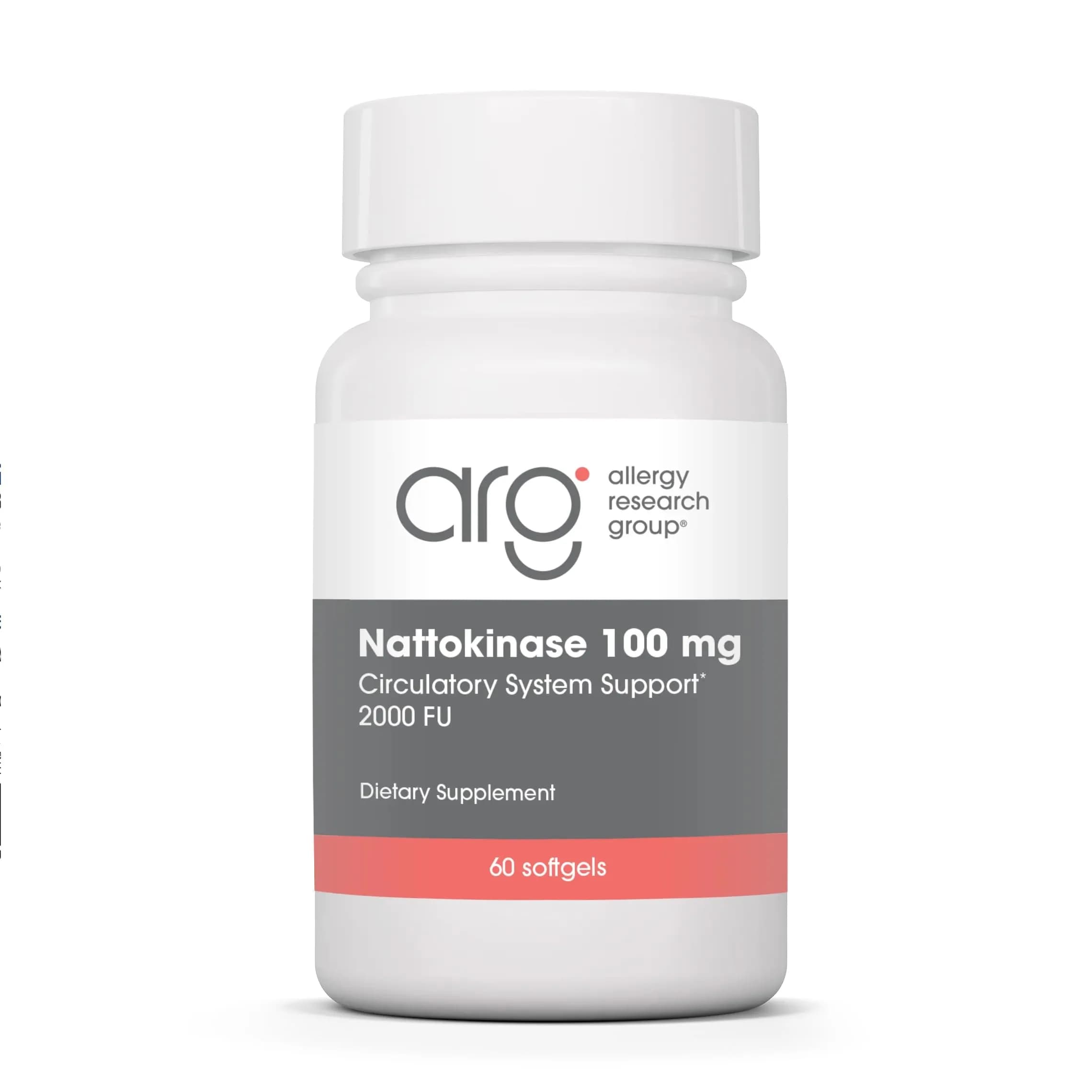 Allergy Research Group Nattokinase Supplement NSK-SD 2000 FU, 100mg | Supports Cardiovascular & Circulatory Health, 60 Softgels - main product image