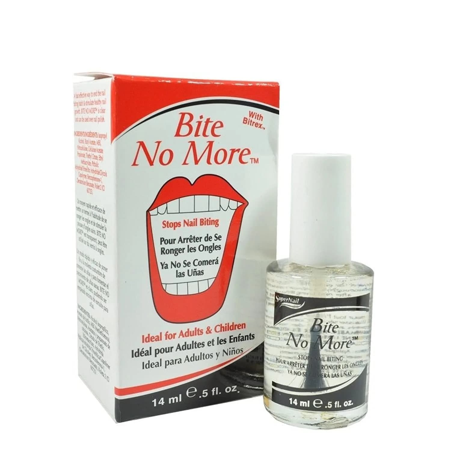 SuperNail Stop Nail Biting Bitter Polish 14ml (0.5 Fl Oz) | Effective Habit Deterrent for Kids & Adults - main product image