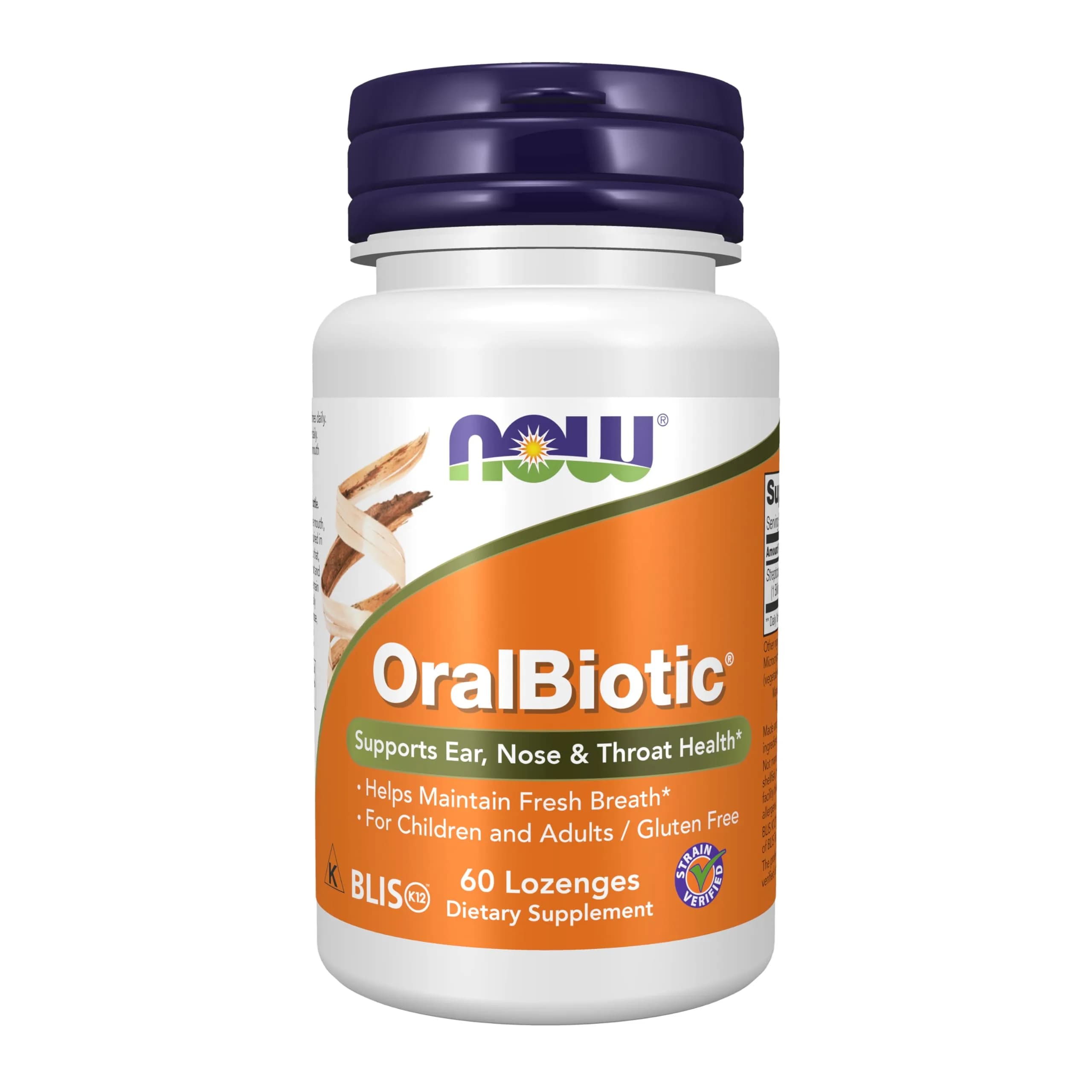 NOW OralBiotic™ 60 Lozenges | Supports Mouth & Throat Health, Adults & Kids
