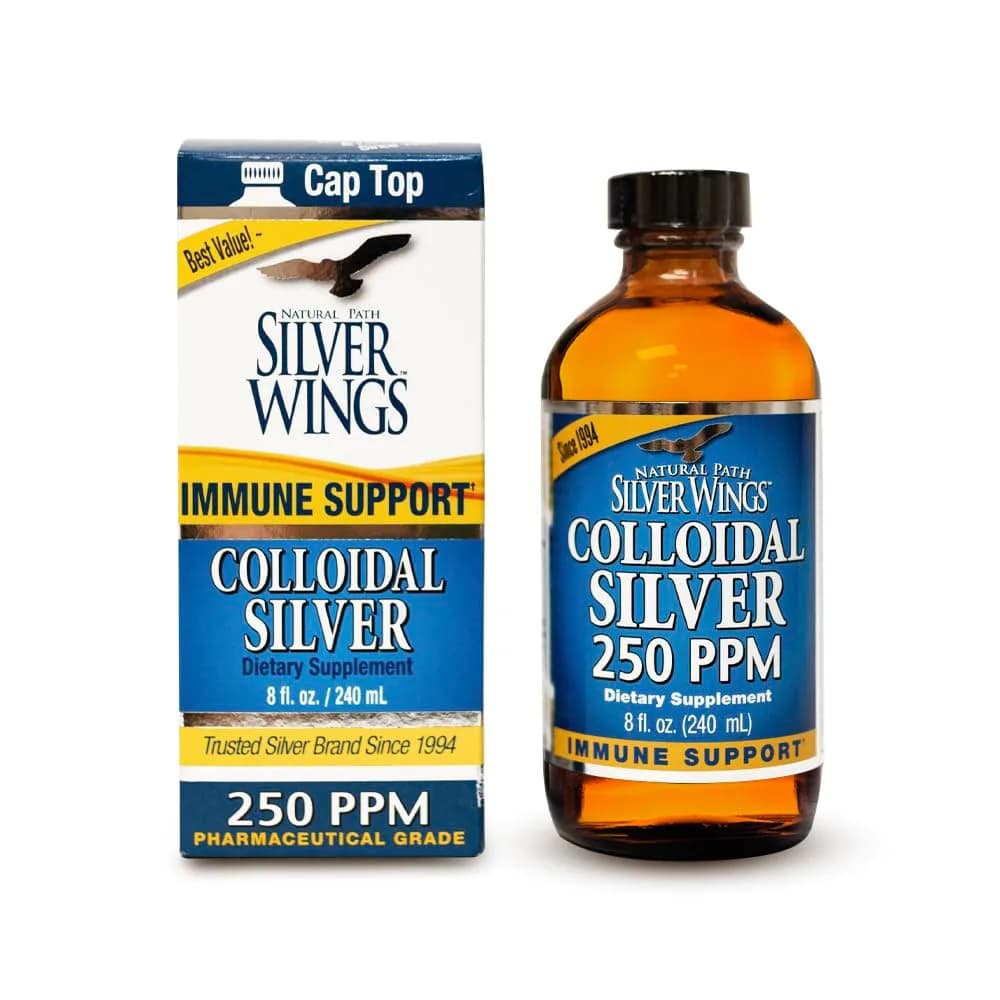 Natural Path Silver Wings Colloidal Silver Liquid 250ppm (1 fl oz) — 8 Fl Oz