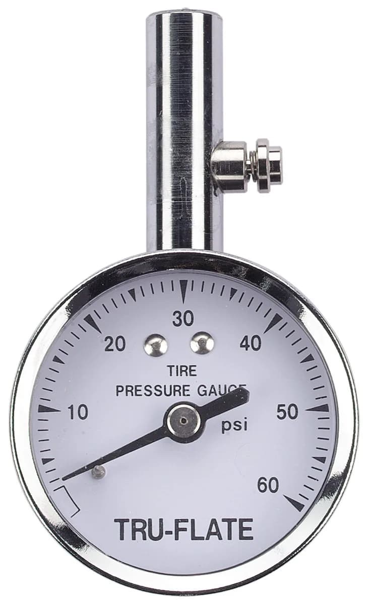 Tru-Flate 17-551 Dial Tire Pressure Gauge 0-60 PSI | Accurate Measurement for Cars, Vans, Light Trucks - main product image