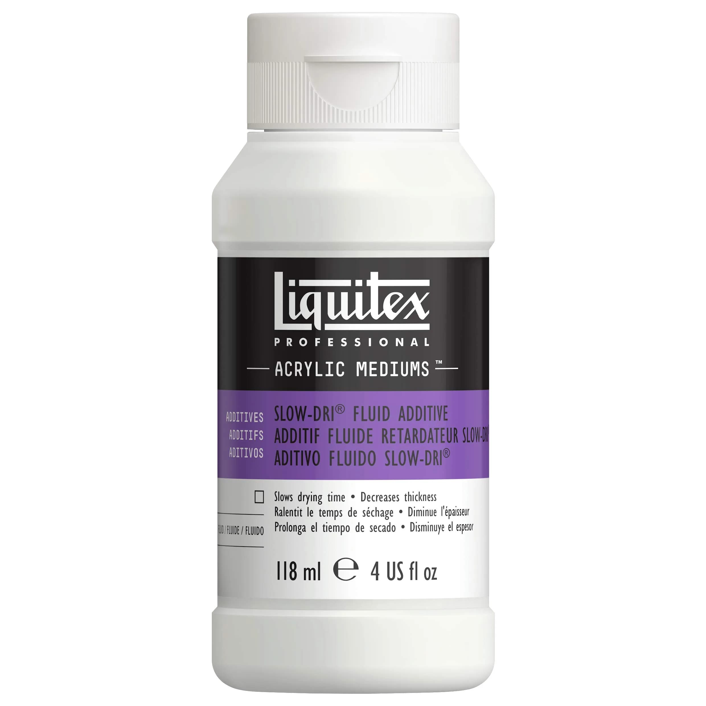 Liquitex Professional Effects Slow-Dri Fluid Retarder 118ml (4 fl oz) | Extends Acrylic Paint Working Time - main product image