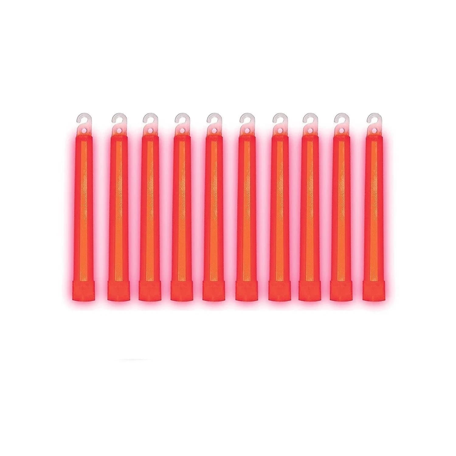 Cyalume SnapLight Red Glow Sticks – 6 Inch, 12-Hour Brightness, 10-Pack | Industrial Grade Emergency Lighting - main product image