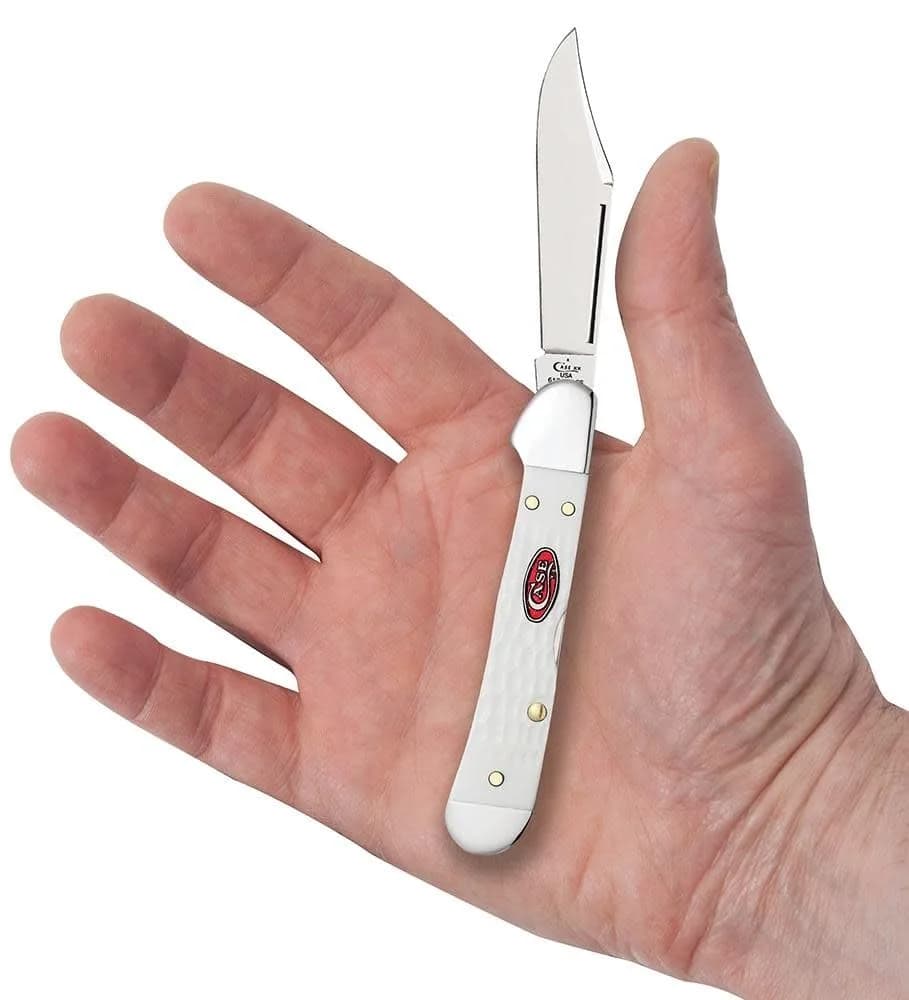 Case Mini Copperlock Pocket Knife 3 5/8 Inches | White Synthetic Handle, Lockback - main product image
