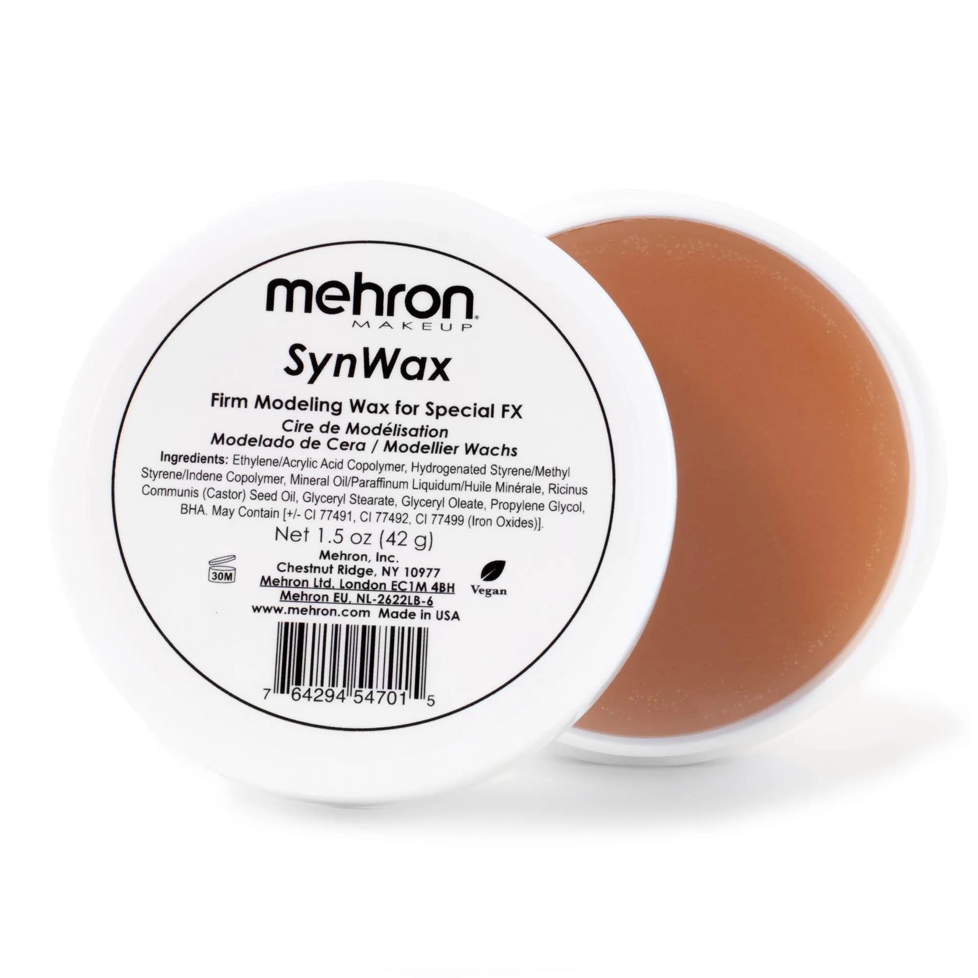 Mehron Makeup SynWax Special FX Modeling Wax 1.5 oz | Create Realistic Wounds & Scars - main product image