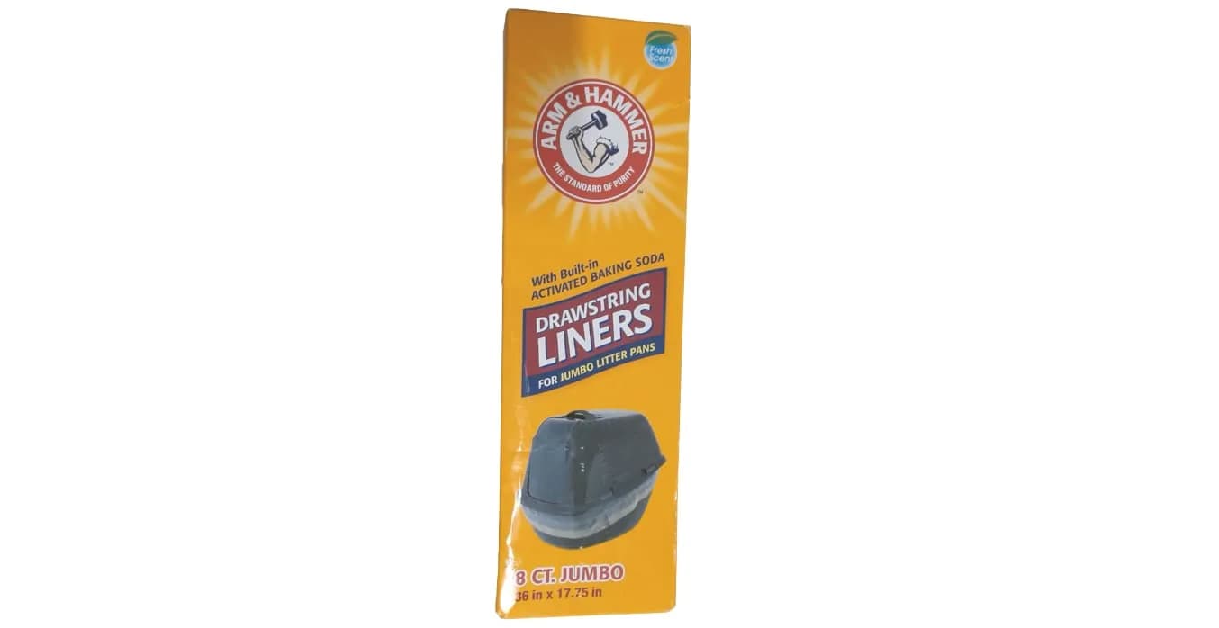 ARM & HAMMER Jumbo Drawstring Litter Pan Liners | Odor-Neutralizing Plastic Bags for Cats