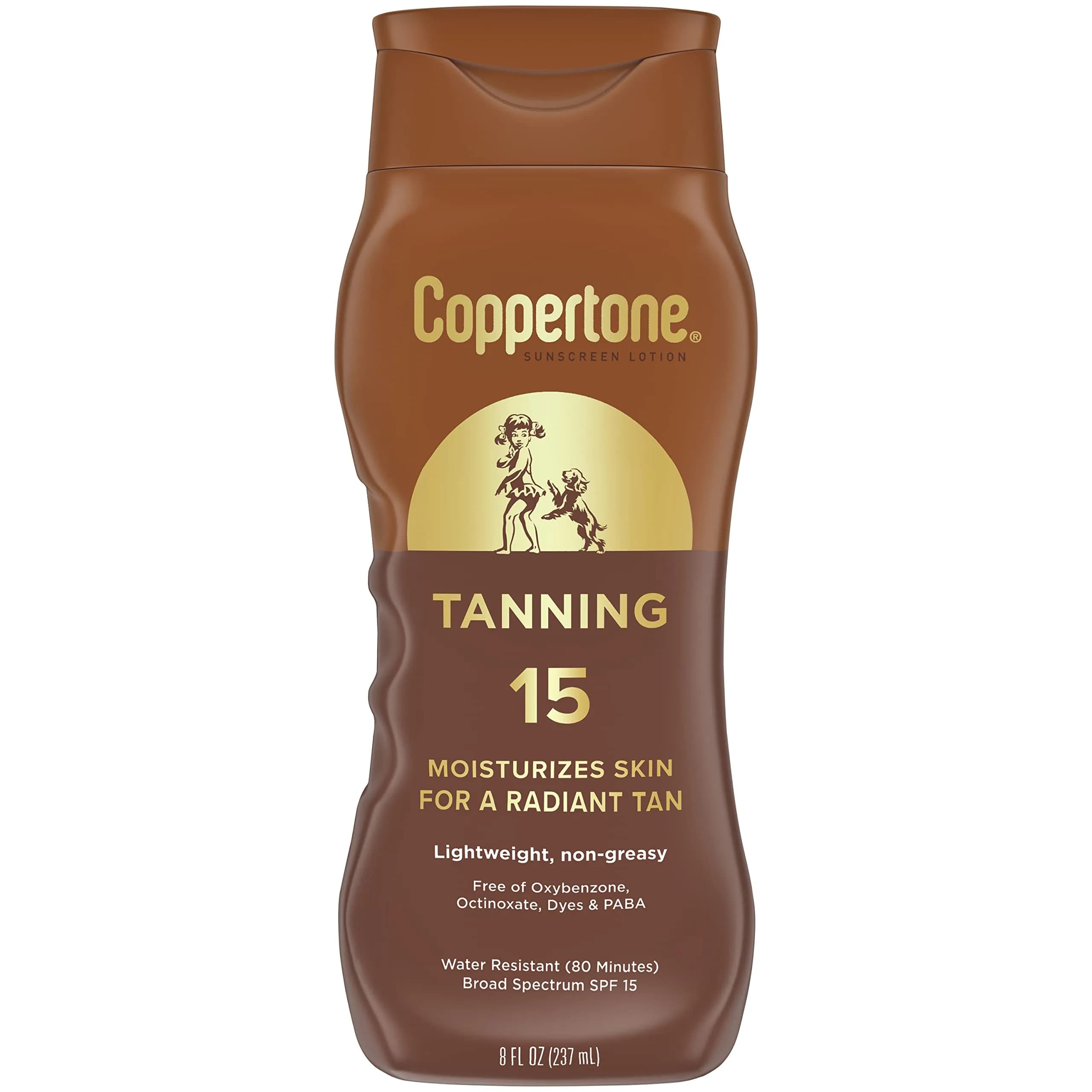 Coppertone Tanning Sunscreen Lotion SPF 8, 236ml (8 Fl Oz) | Broad Spectrum UVA/UVB Protection - main product image