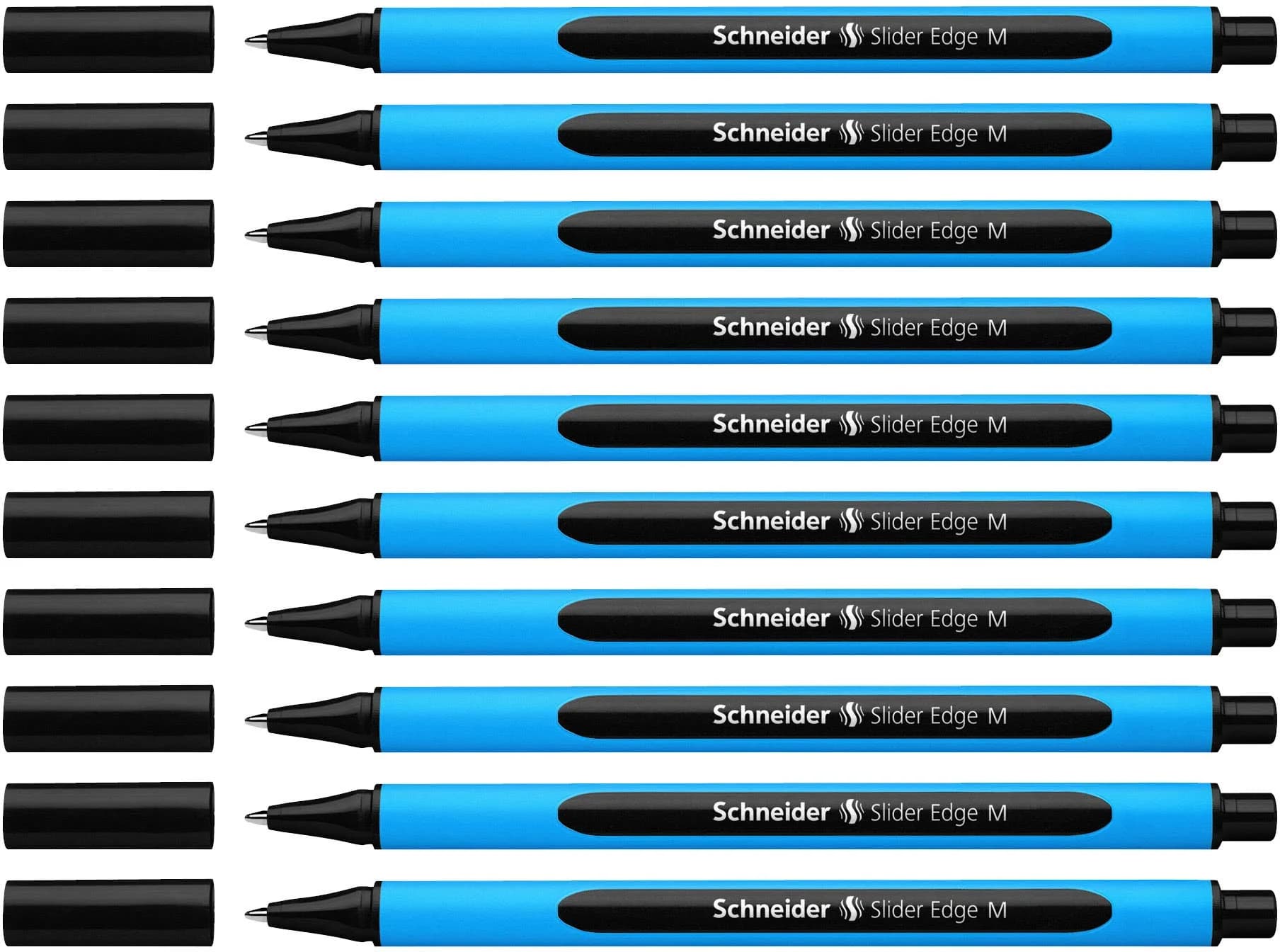 Schneider Slider Edge M (Medium) Ballpoint Pen 1.0mm Light Blue Barrel Black Ink | Carbon Neutral German Made - main product image