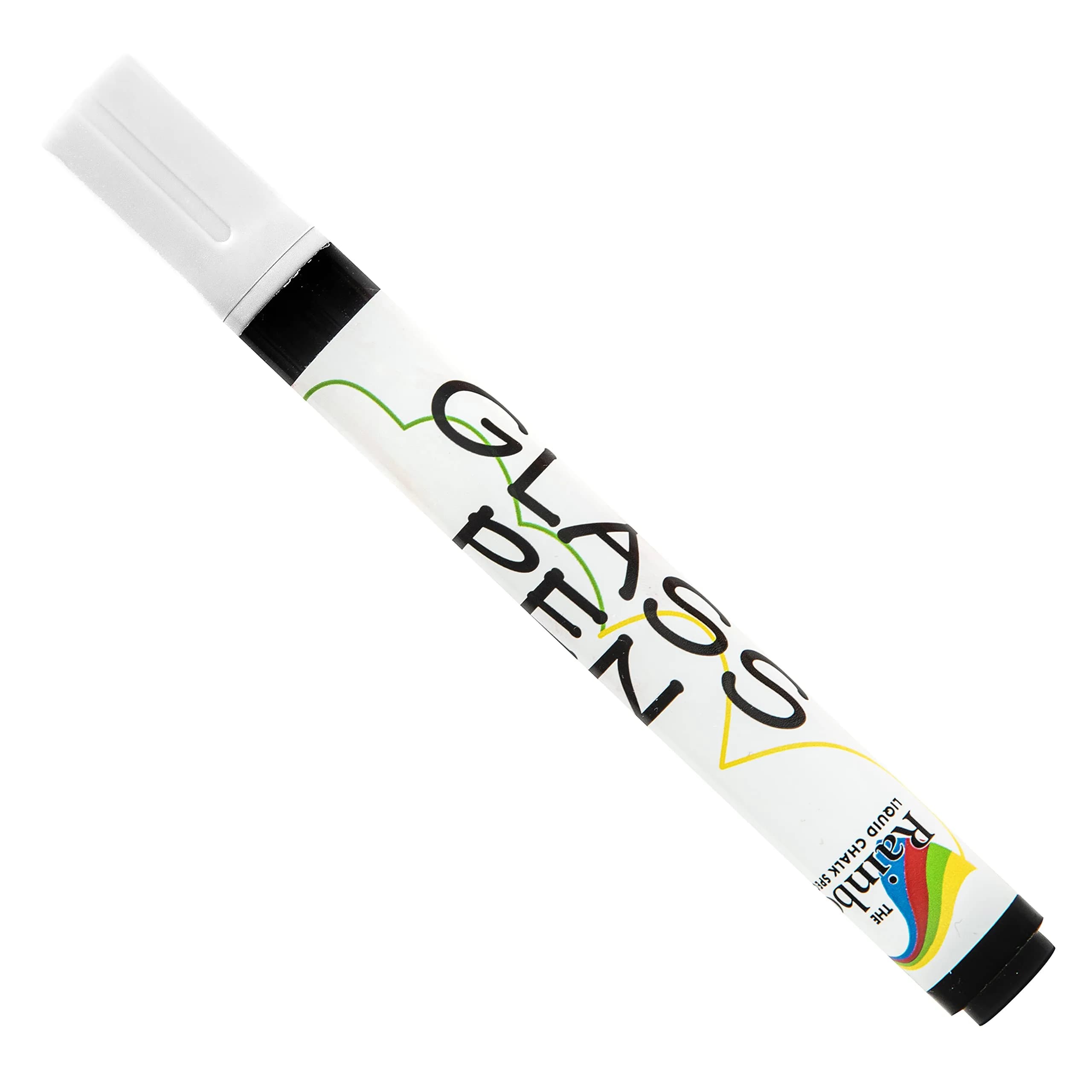 Rainbow Chalk Markers Limited Glass Pen Window Marker White Fine Tip | Writes on Glass, Mirrors, Windows - main product image