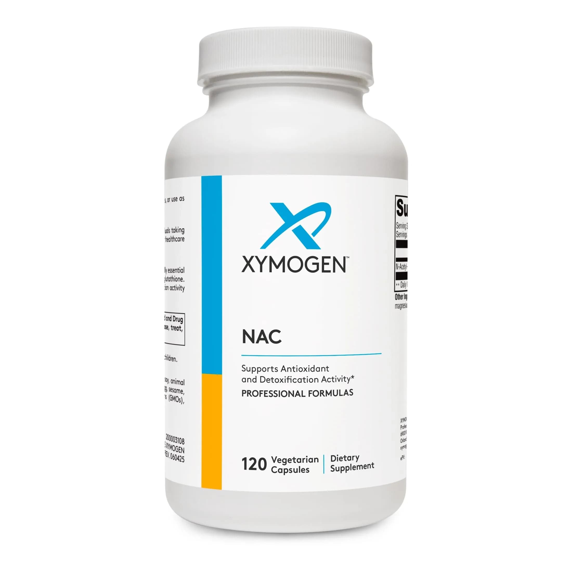 XYMOGEN NAC 120 Capsules | 1200 mg N-Acetyl-L-Cysteine for Antioxidant Support - main product image