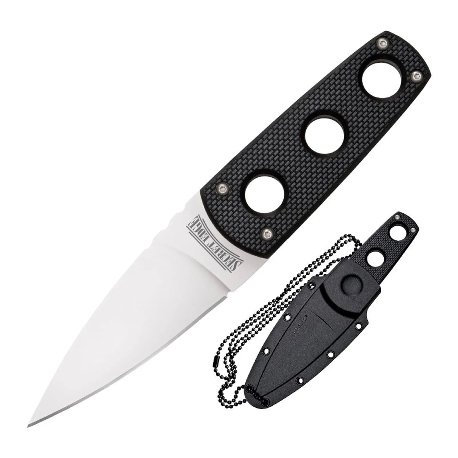 Cold Steel Secret Edge Neck Knife 6.5" Overall | Japanese AUS8A Steel, Griv-Ex Handle, Secure-Ex Sheath - main product image