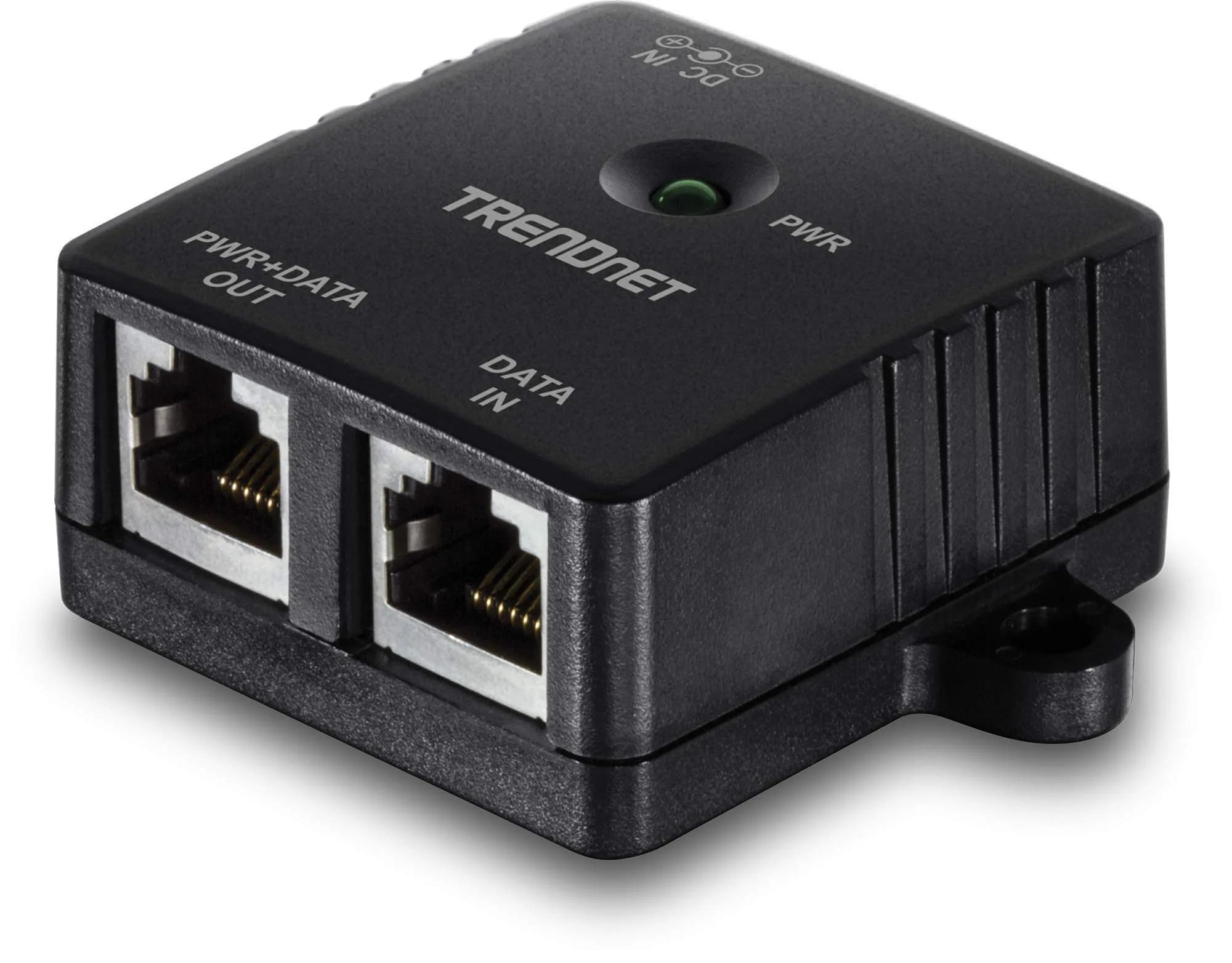 TRENDnet Gigabit Power Over Ethernet Injector, TPE-113GI | 100m PoE, 15.4W Power, Gigabit Ethernet, Wall-Mountable - main product image