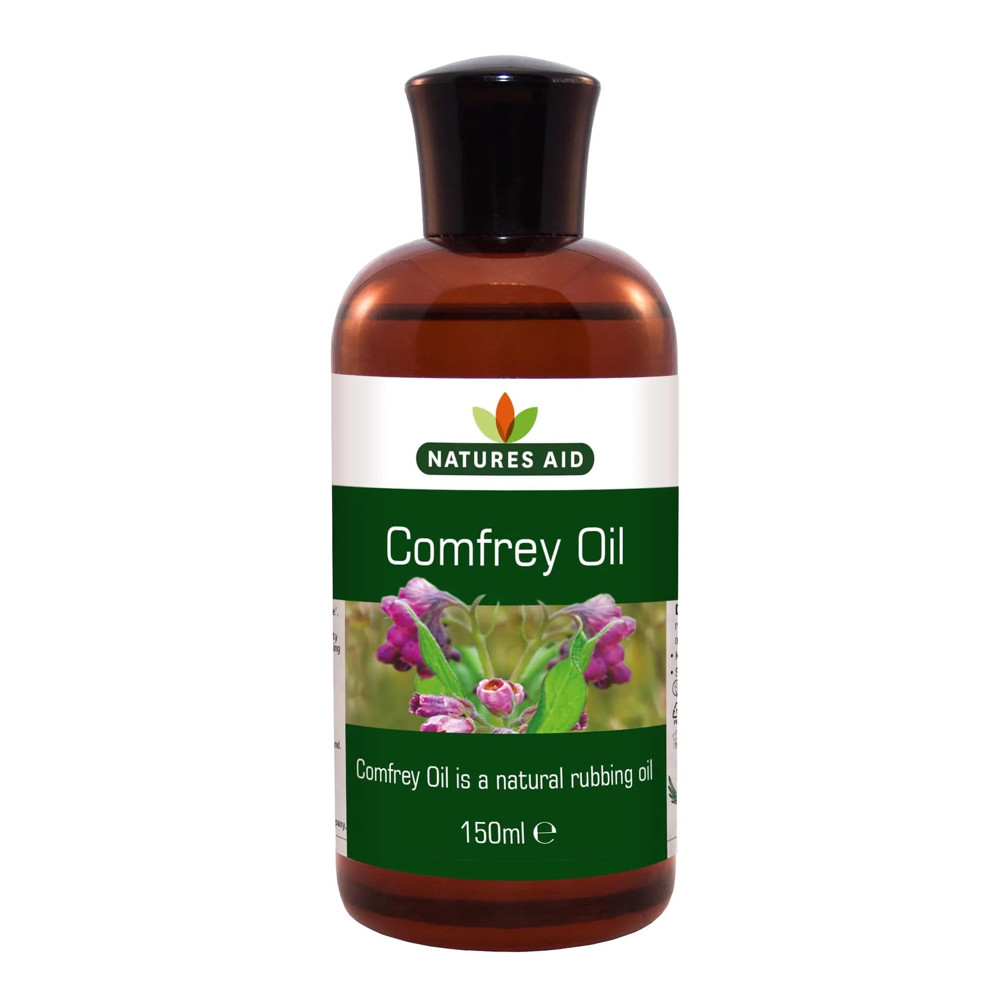 Natures Aid Comfrey Oil - 150ml | Natural Skin & Muscle Rubbing Oil, Vegan, Made in UK, Suitable for Sensitive & Dry Skin
