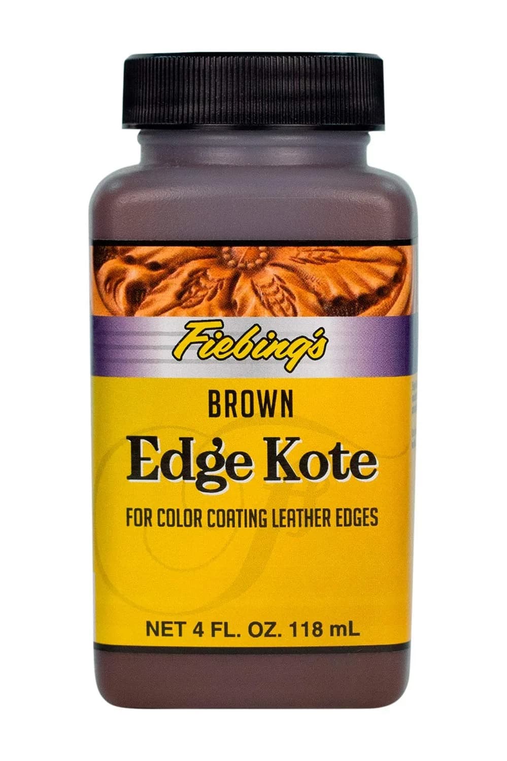 Fiebing's Edge Kote Leather Paint Brown 118ml (4 Fl Oz) | Professional Flexible Water-Resistant Finish - main product image