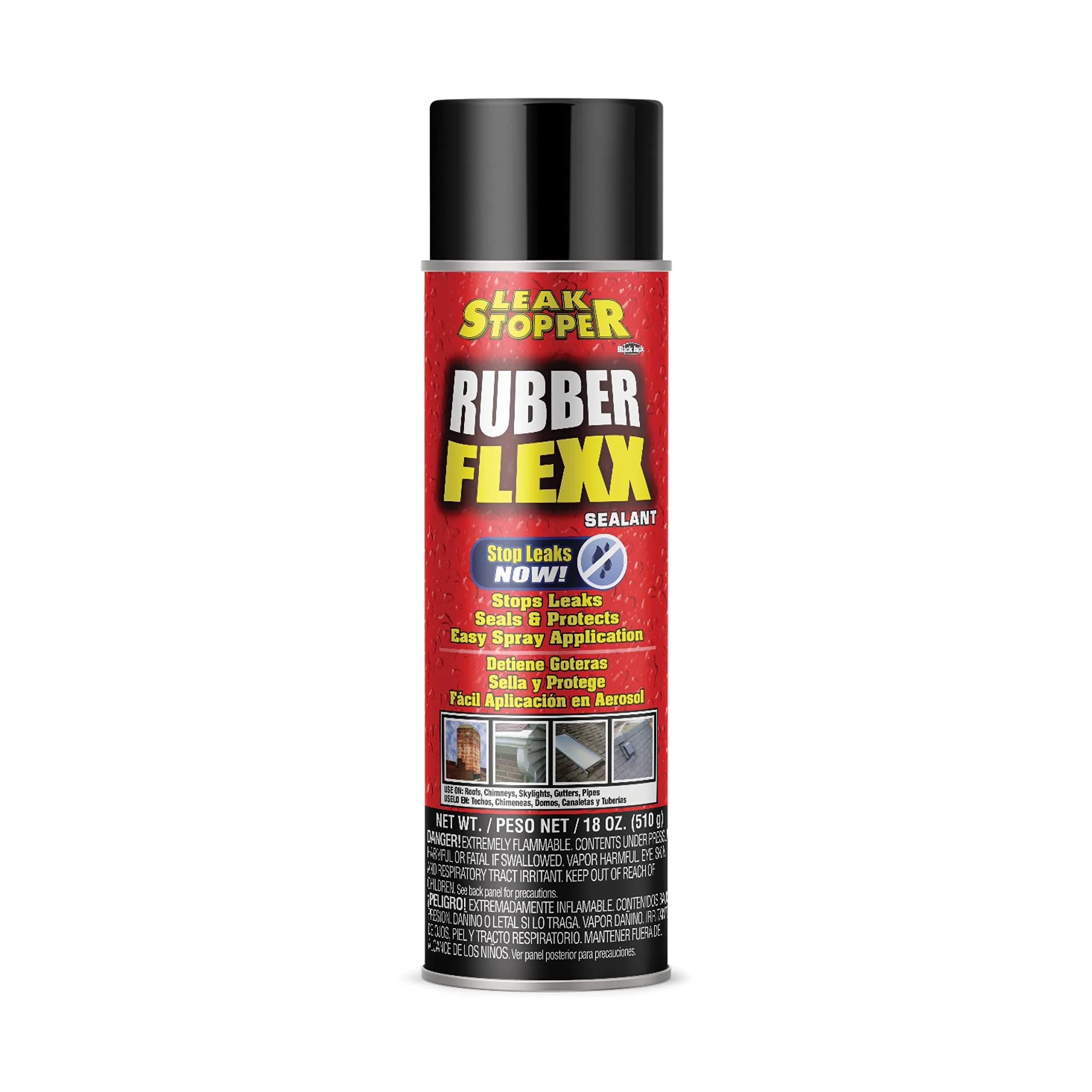 Leak Stopper Rubber Flexx Waterproof Sealant Spray 18oz | Flexible, Quick Repairs - main product image